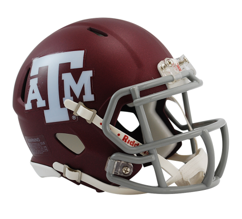 Texas A&M Riddell Speed Authentic Mini Football Helmet - Collectible NCAA Memorabilia for Fans & Display - Perfect for Game Day Decor, Sports Collections, and Gift Giving