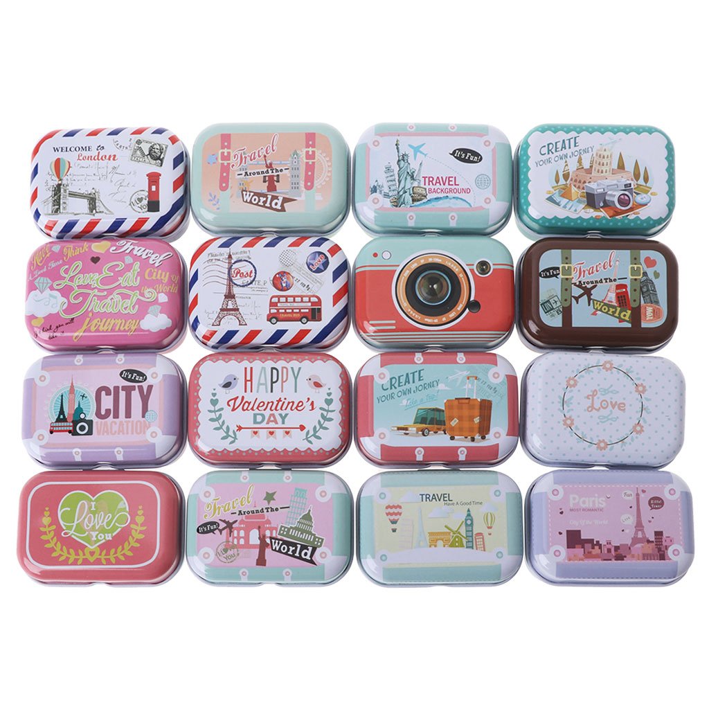 ZHIZHOU Empty Tin Storage Box - 1 Piece Metal Container for Candy, Jewelry, Coins & Trinkets | Random Color | Perfect for Home Organization, Gift Wrapping & Craft Supplies