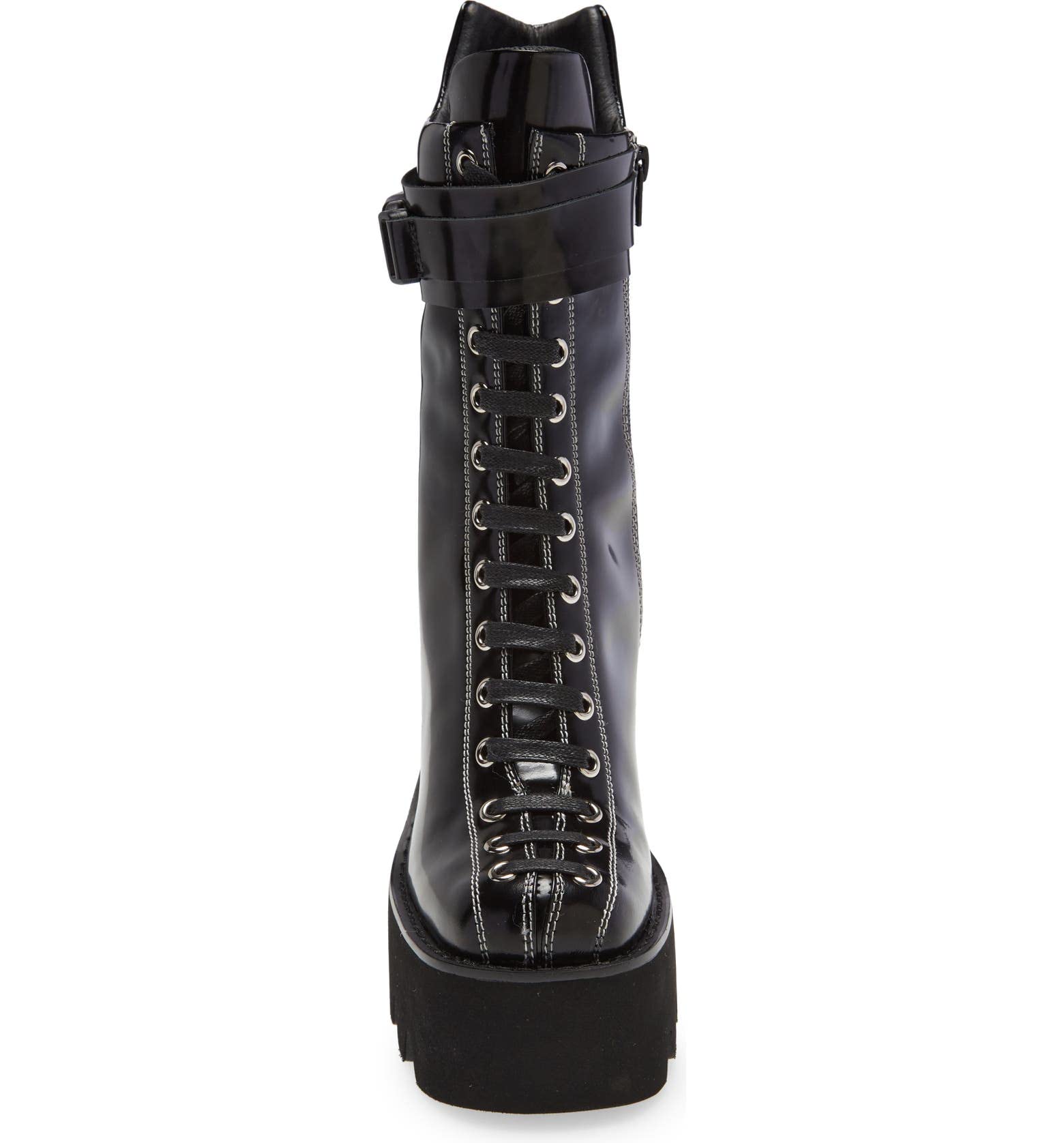 Jeffrey Campbell Women's Viking Boots - Black Leather Ankle Boots for Fall & Winter | Stylish Combat Boots for Casual Outfits & Streetwear Fashion