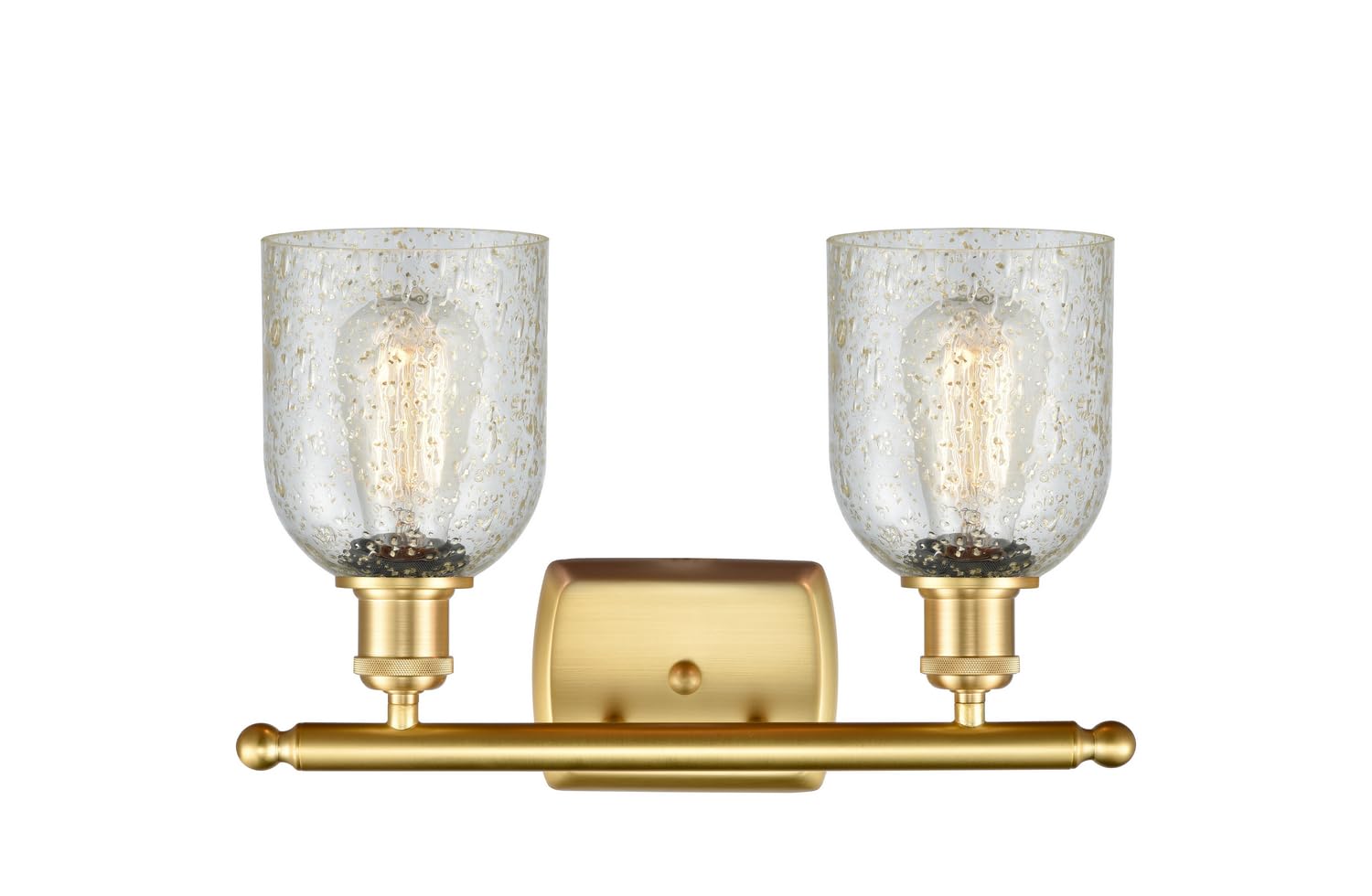 Caledonia 2 Light Bathroom Vanity Light - 516-2W-SG-G259-LED - Modern LED Bathroom Lighting Fixture for Mirror, Sink Area & Vanity - Perfect for Home, Apartment & Hotel Decor