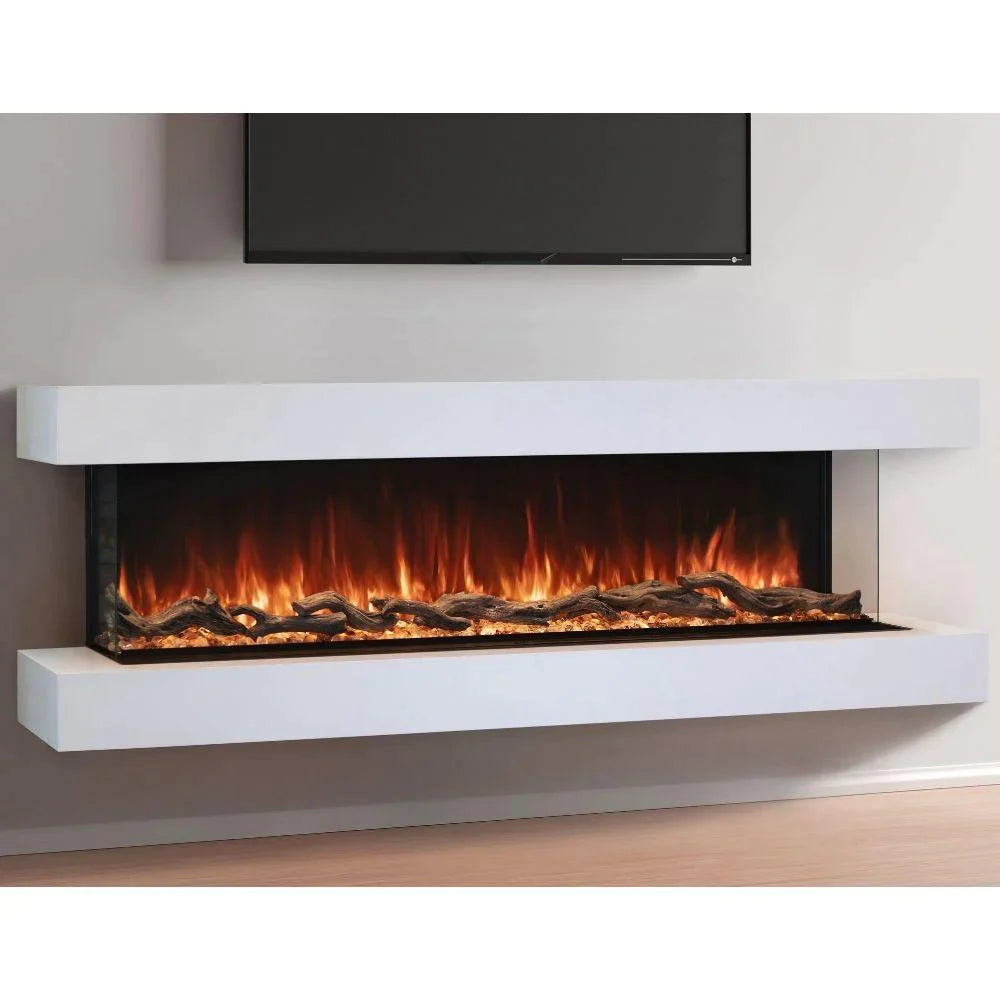 Modern Flames Landscape Pro 120 Inch Slim Series Electric Fireplace - Ultra-Thin Wall Mounted Fireplace with Realistic LED Flames - Perfect for Living Room, Bedroom & Home Theater Ambiance (Model LPM 12016)