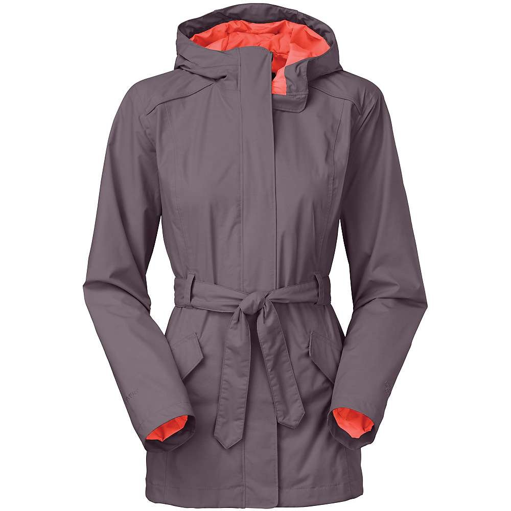 The North Face Women's Celeste Jacket - Waterproof Windproof Lightweight Hooded Raincoat for Hiking & Outdoor Activities (Coastal Grey, Size M)