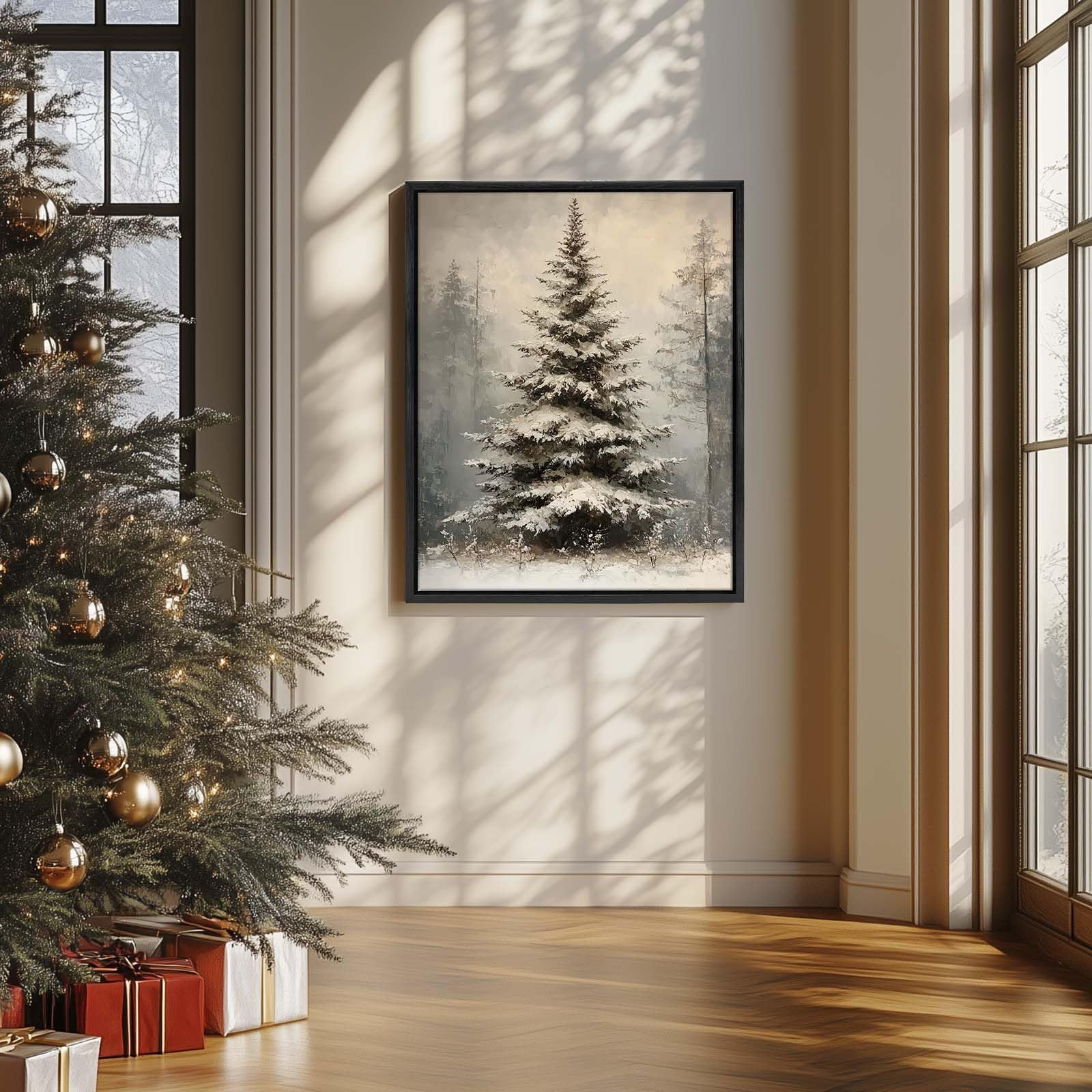 Sunwes Canvas Floater Frames - 1 1/4 Inch Deep Floating Canvas Frame for Wall Art Decor | Custom Size, Removable Stretched Canvas | Perfect for Home Decor, Gallery Display & Christmas Gifts