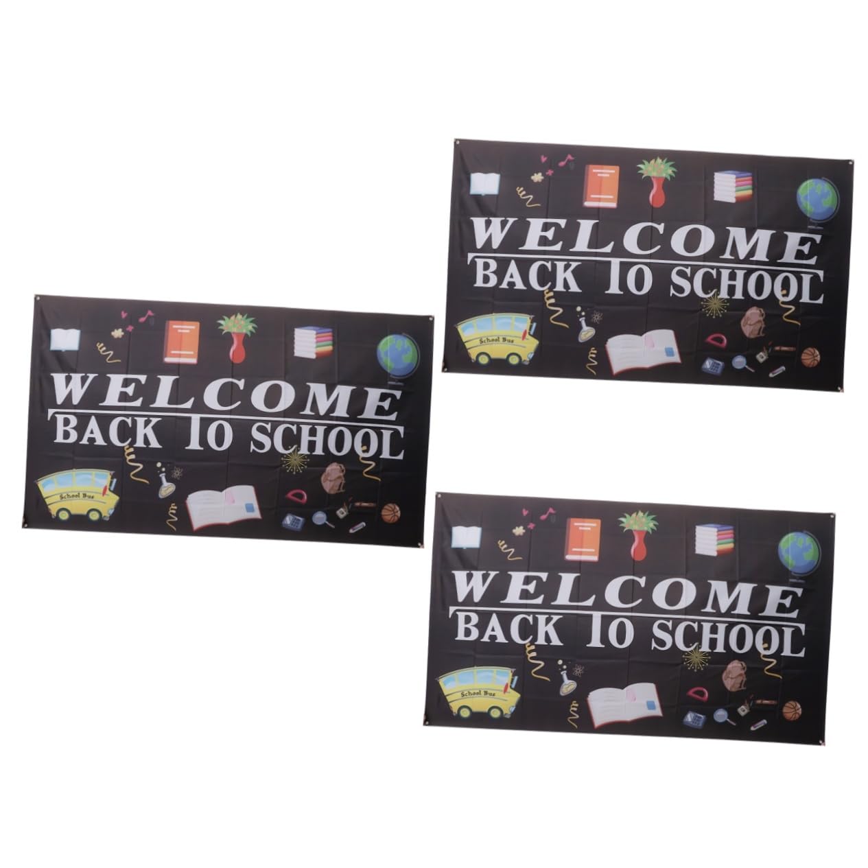 TEHAUX Custom Signs - 3pcs Emblems for Office Decor, Back to School Letters Banner & Wreath Flag | Perfect for Office Door Decor, Classroom Bulletin Boards & Home Entryway Welcome Signs
