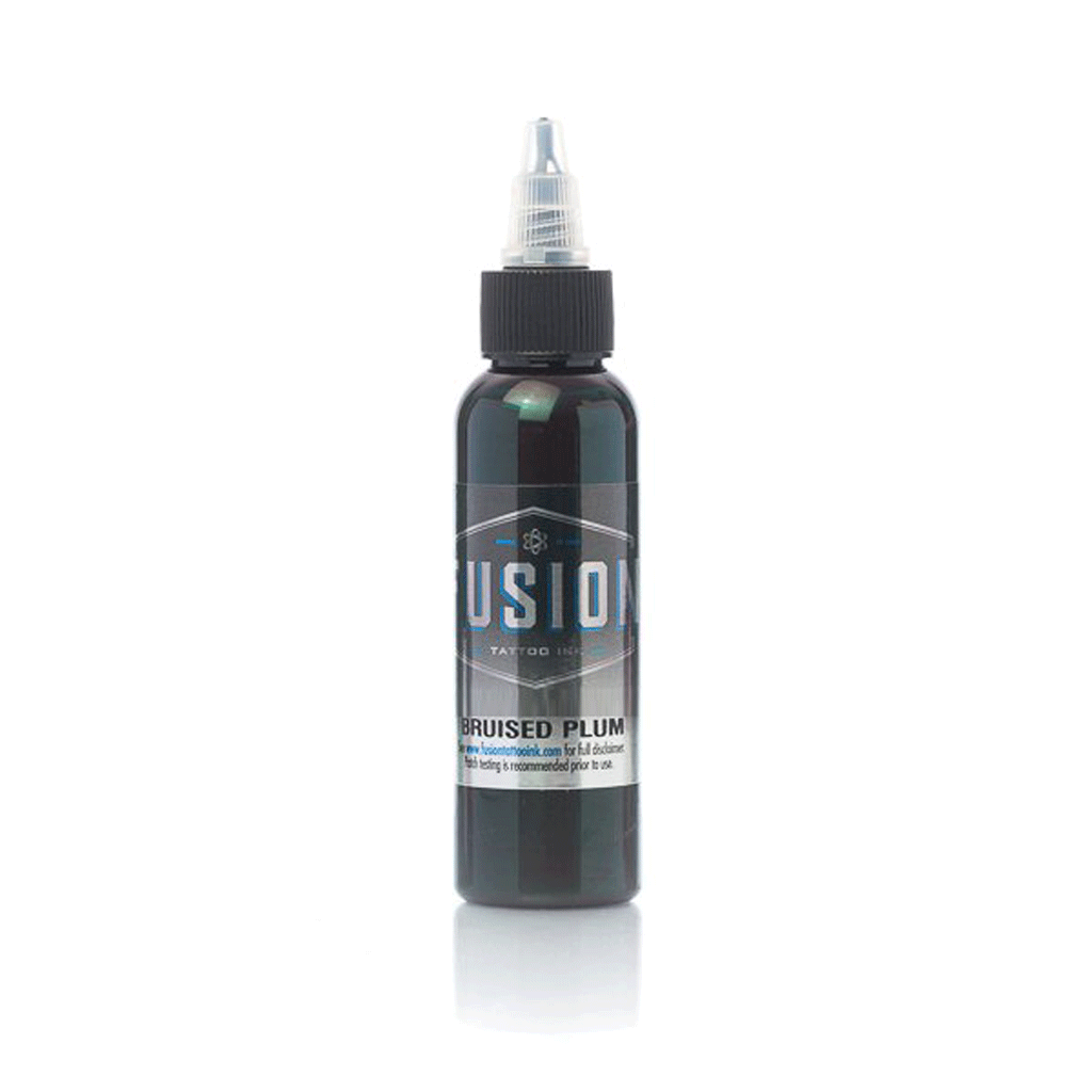 Bruised Plum Fusion Ink - 1 oz Premium Tattoo Ink for Professional Artists & Tattoo Enthusiasts - Perfect for Fine Line Work, Shading, and Detailed Tattoo Designs