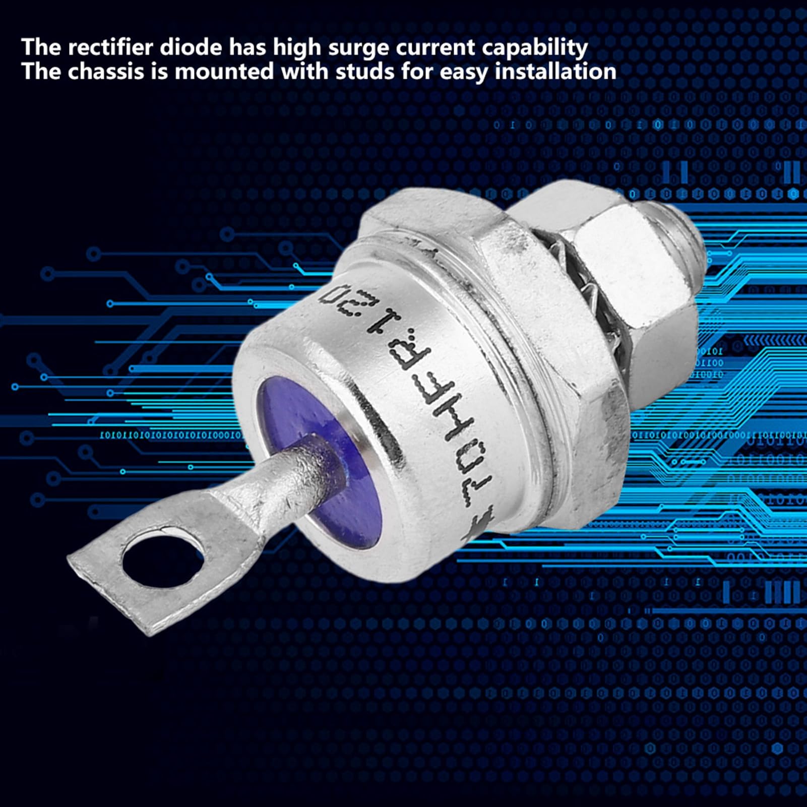 High Power Spiral Rectifier Diode - 5 Pairs Stud Mount Diodes with Iron Base for Battery Chargers, Motor Control, Power Supplies & Welding Machines - Perfect for Industrial & DIY Electrical Projects