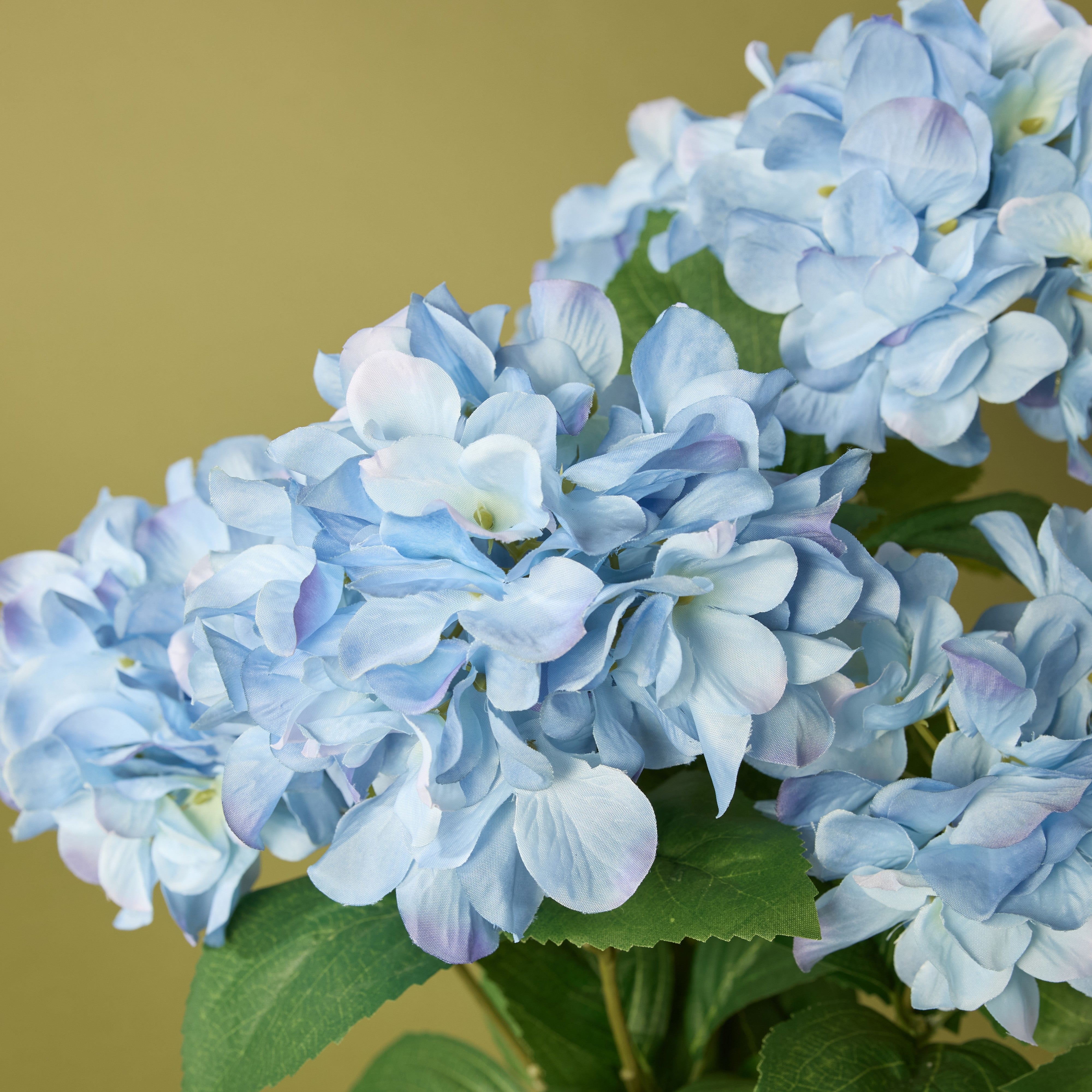 Artificial Hydrangea Flower Arrangement in Decorative Pot - 23 Inch Blue Fake Plant for Home, Office, Wedding & Garden Decor
