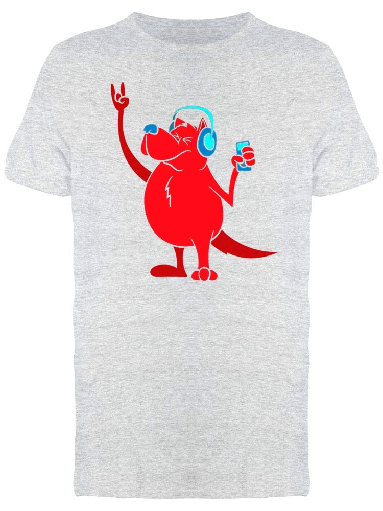Red Dog Graphic T-Shirt for Men | Rock Music & Blasting Sound Design | Casual Wear & Concert Outfit