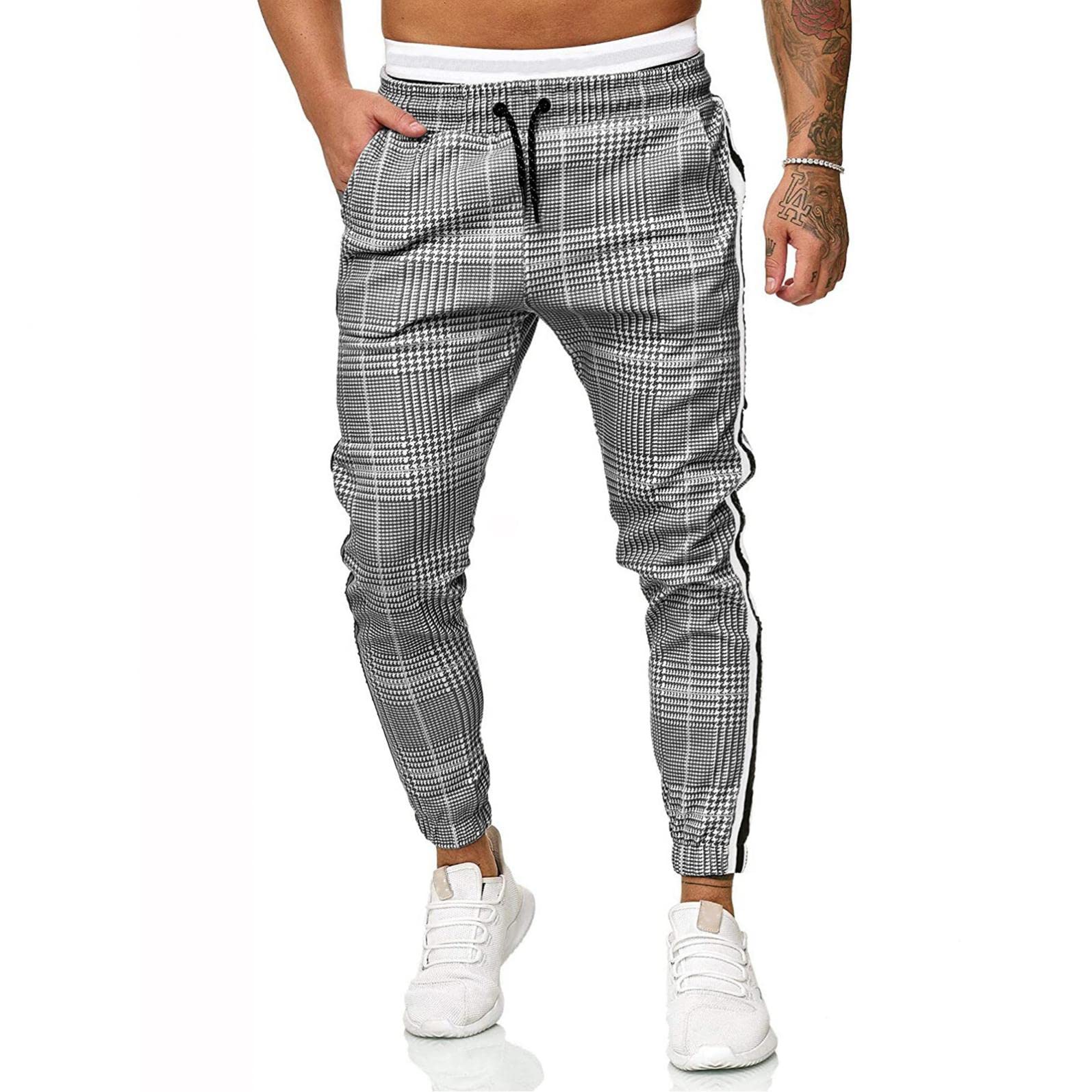 Men's Slim Fit Chino Pants with Drawstring & Pocket - Tapered Casual Khaki Dress Pants for Work | Office Wear, Business Casual & Everyday Outfits