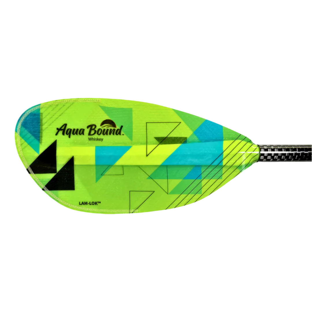 Aqua Bound Whiskey Lam Lok Fiberglass Straight Shaft 2-Piece Kayak Paddle | Lightweight & Durable for Touring, Fishing & Recreational Kayaking