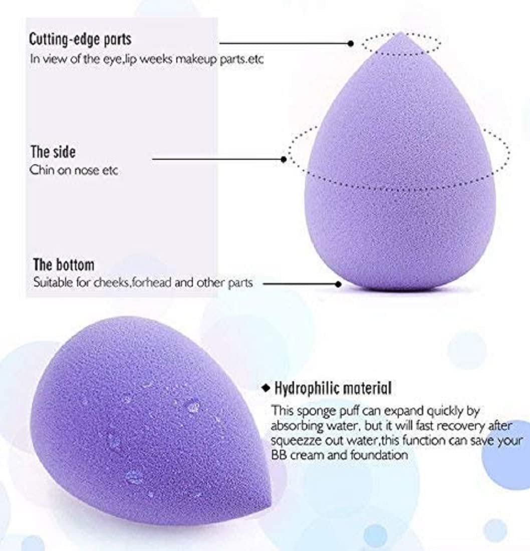 GFF Makeup Sponge with Storage Box - Reusable Cosmetic Puff for Foundation, Concealer & Blending (Multicolor) - Perfect for Travel, Home & Professional Makeup Kits
