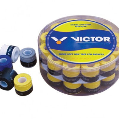 Victor GR 200 Single Overgrip - Premium Tennis Racket Grip Tape for Enhanced Comfort & Sweat Absorption - Perfect for Tennis, Badminton & Racquetball Players