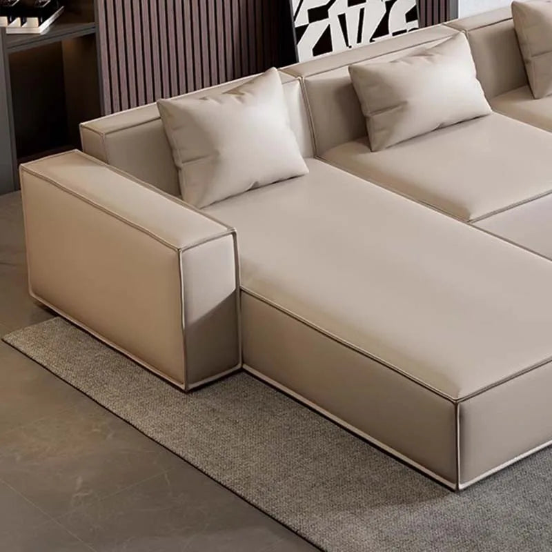 Modern Tofu Minimalist Lounge Sofa Set - 3-Piece Contemporary Fabric Sectional Couch for Small Spaces, Living Room, Apartment & Studio - Perfect for Relaxing, Entertaining & Compact Urban Living