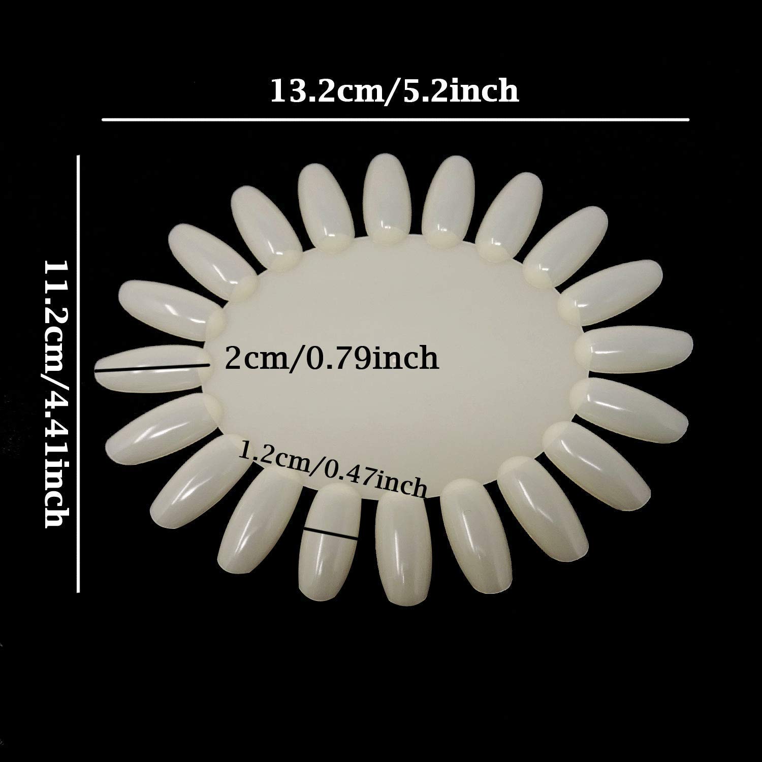 10 Pack Nail Tip Display Boards - 20 Natural Nail Tips for Nail Art Design, Polish Swatching & Practice | Perfect for Salon Professionals & DIY Nail Artists at Home