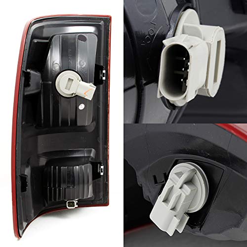 AKKON Black Headlights & Dark Red Smoked Tail Lights 4pcs Combo for 2009-2018 Dodge Ram 1500 | 2010-2018 Ram 2500/3500 Pickup Trucks - Upgrade Your Truck's Style & Night Visibility for Off-Roading and Daily Driving