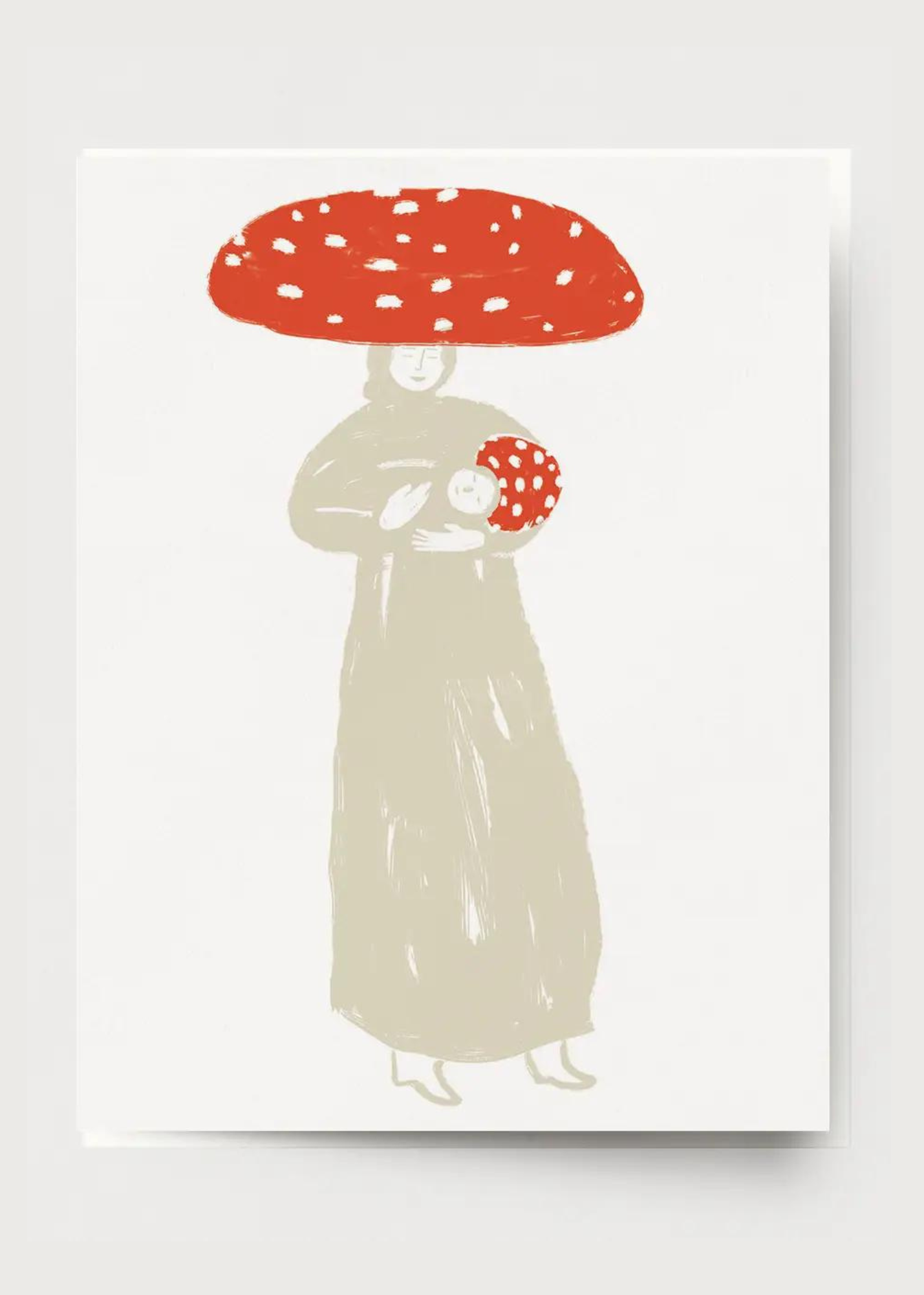 Mushroom Mama Greeting Card - Whimsical Mushroom Design for Birthdays, Thank You, and Special Occasions - Perfect for Nature Lovers and Plant Enthusiasts