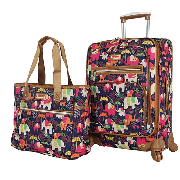 Lily Bloom Floral Print Handbag for Women - Large Capacity Tote Satchel Shoulder Bag - Perfect for Work, Travel & Everyday Use