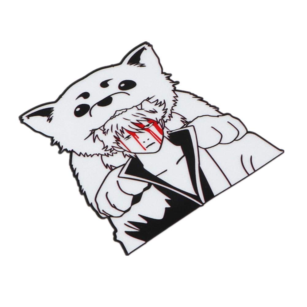 Funny Cartoon Bear Car Decals & Motorbike Stickers - Cute Vinyl Laptop Decals for Anime Fans, Gintama & ACG Lovers - Perfect for Cars, Motorcycles, Laptops, Water Bottles & Gaming Setups