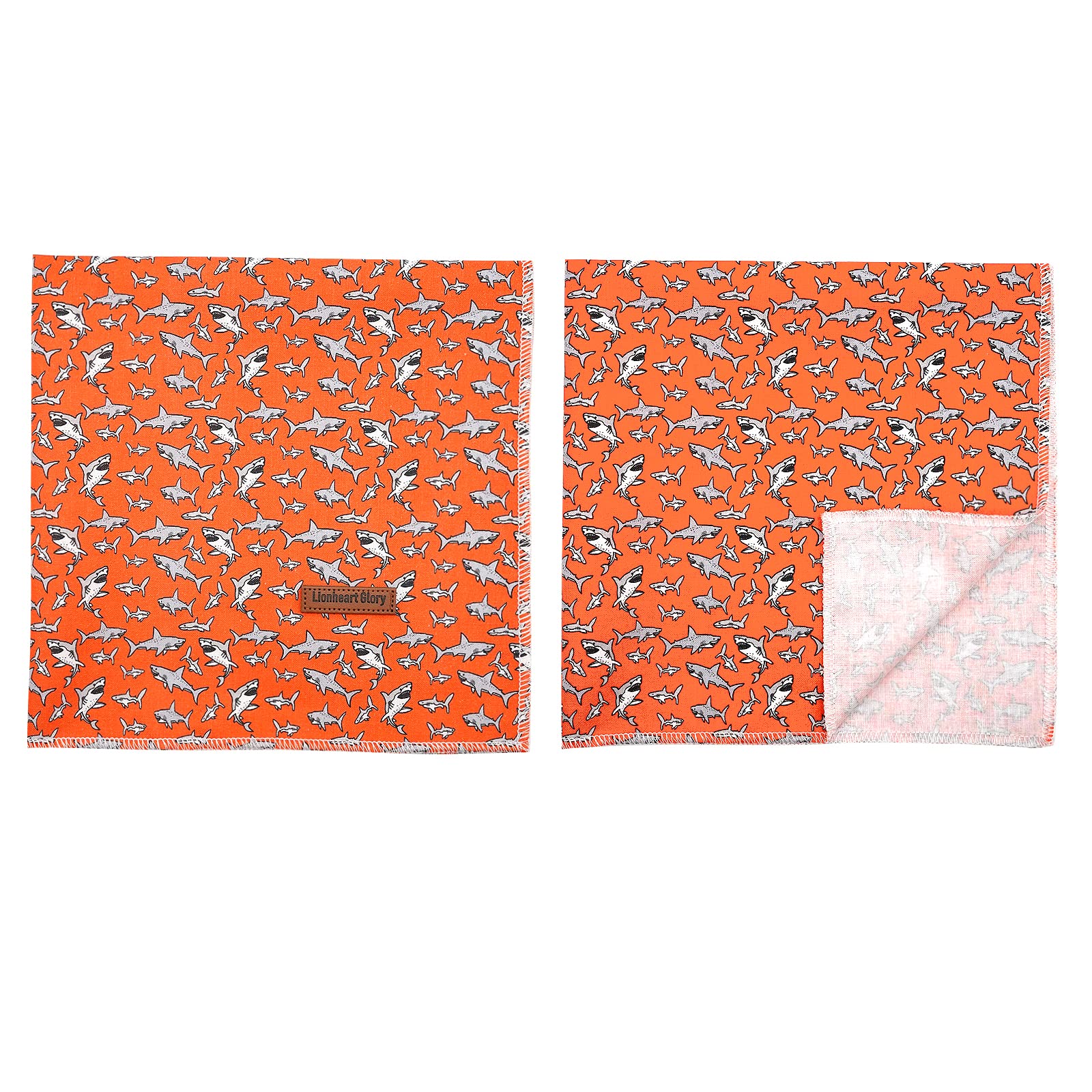 Lionheart Glory Washable Soft Dog Bandana Scarf - Adjustable Shark Square Pet Kerchief for Medium & Large Dogs (1 Pack) | Perfect for Pet Fashion, Outdoor Adventures & Special Occasions
