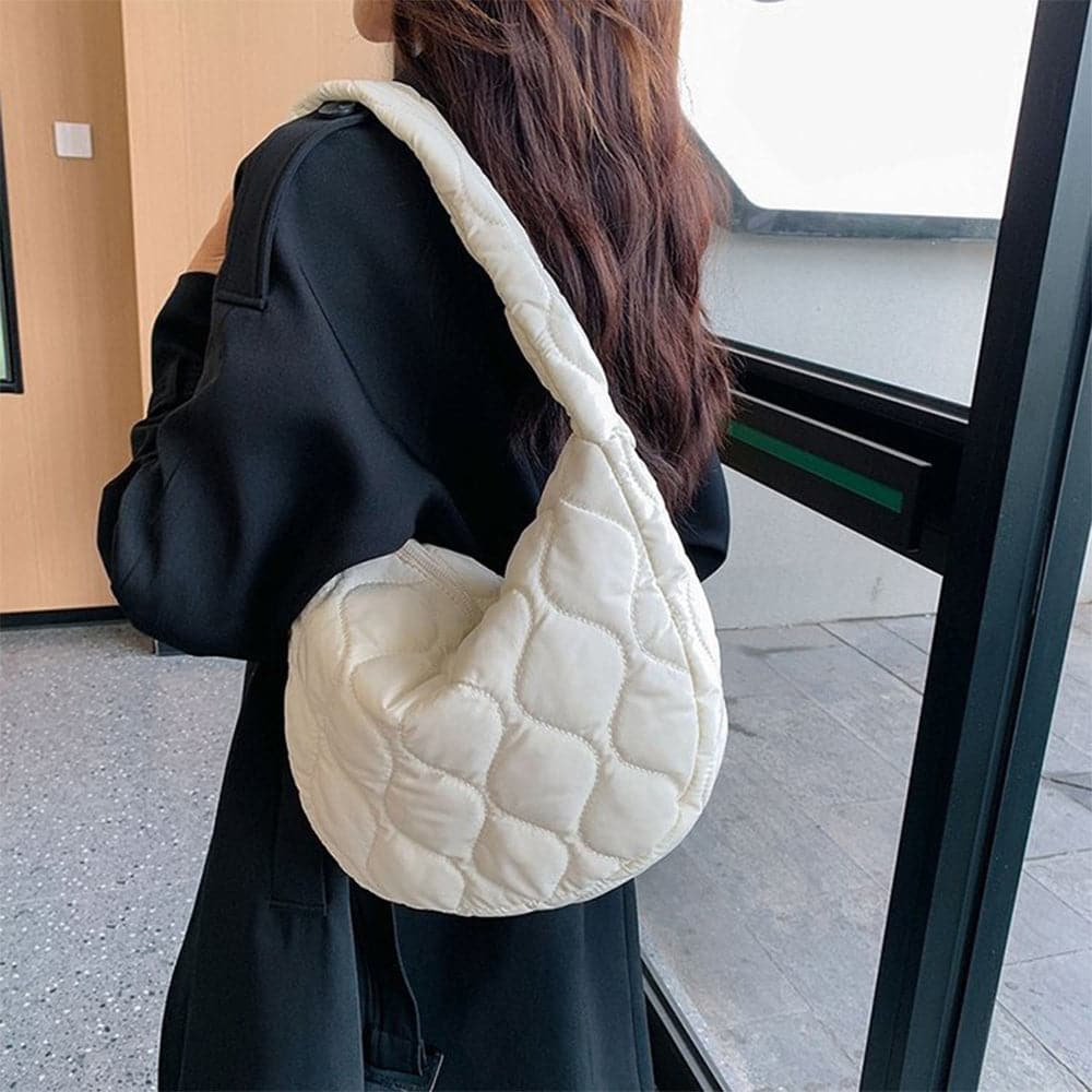 AG Collective Women's Lattice Pattern Shoulder Bag - Versatile Crossbody Purse for Work, Travel & Everyday Use | Stylish Handbag with Adjustable Strap