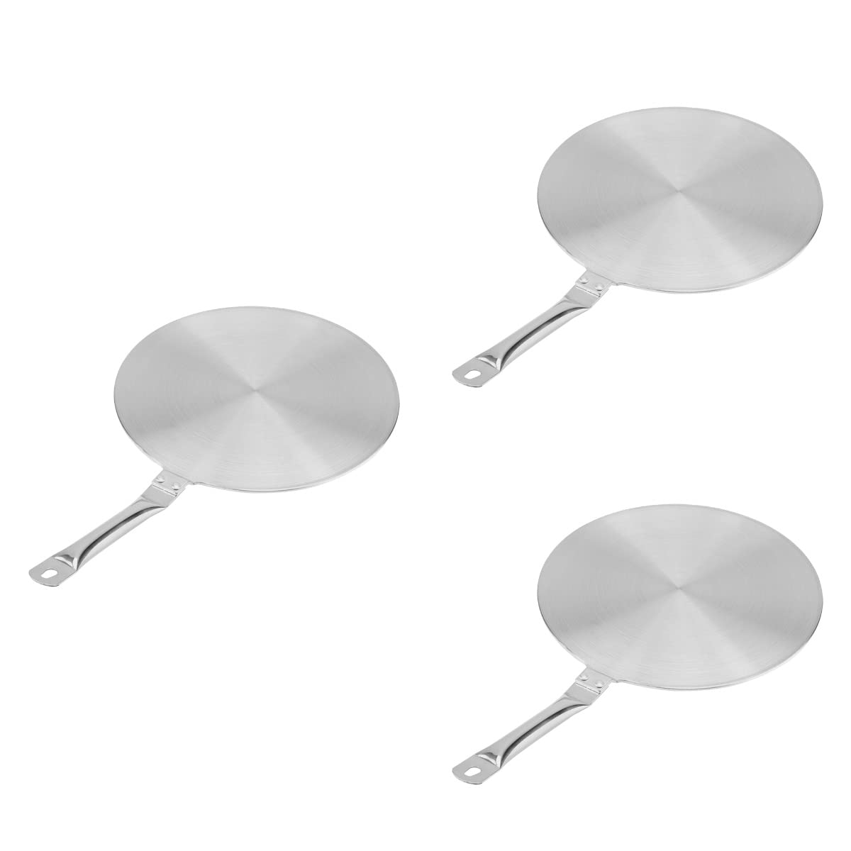YARNOW 3PCS Stainless Steel Induction Hob Heat Diffuser Plate - 24cm Converter Disk for Even Heat Distribution | Perfect for Gas Stoves, Camping & Kitchen Cooking