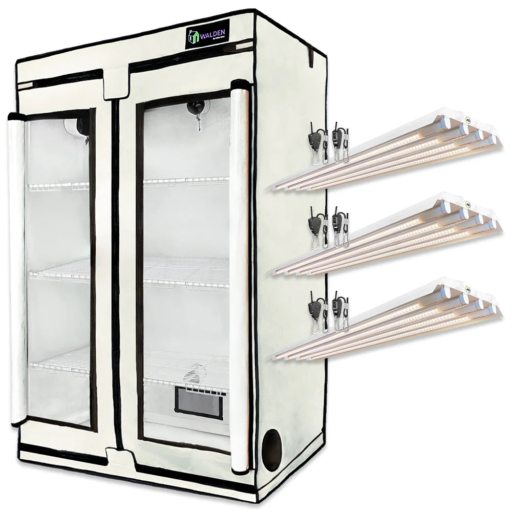 Active Grow Walden 3-Tier White LED Grow Tent Kit for Indoor Plants, Flowers & Fruits - Perfect for Hydroponics, Home Gardening & Vertical Farming