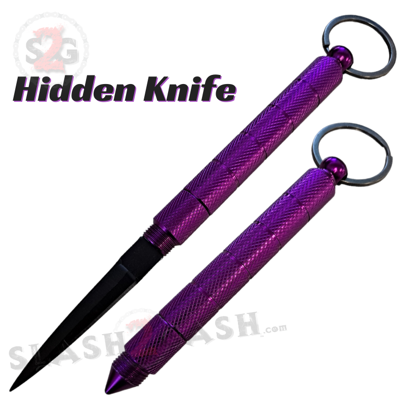 Kubotan Self Defense Stick with Hidden Knife - 7 Color Options for Personal Protection | Keychain Dagger for Outdoor, Travel & Emergency Safety