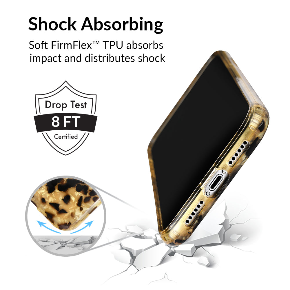 Premium Blonde Tortoise Shell iPhone Case - Stylish & Durable Protection for iPhone 12/13/14/15 Pro Max - Perfect for Everyday Use, Work & Travel