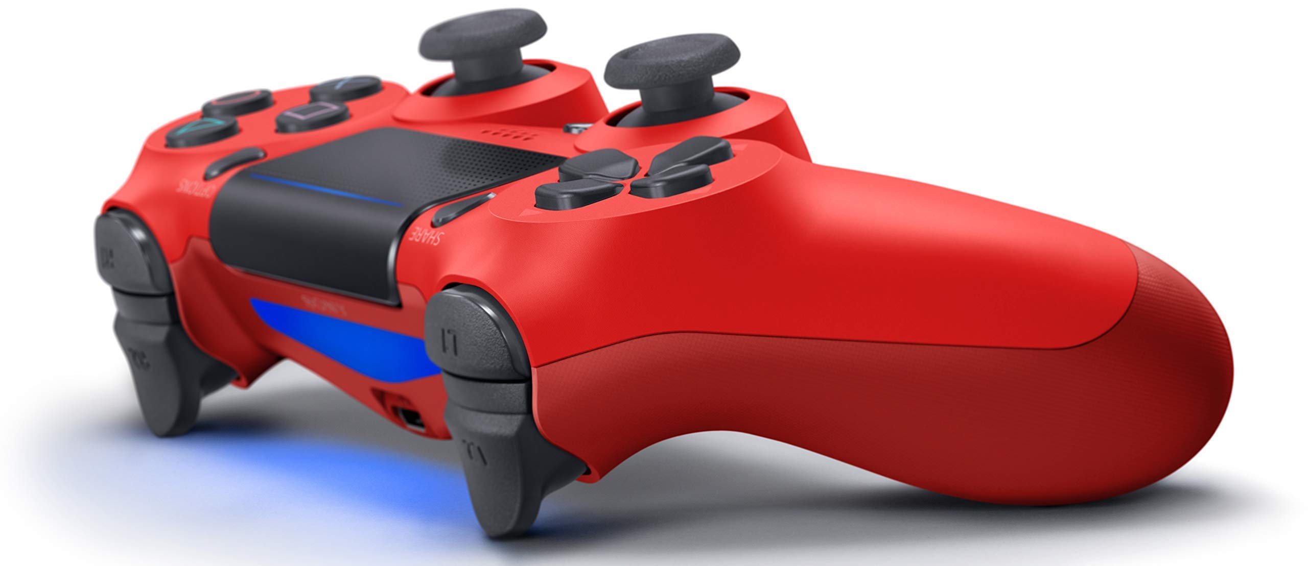 Renewed Sony DualShock 4 Wireless Controller for PS4 - Magma Red | Official PlayStation 4 Gamepad with Precise Controls | Perfect for Gaming, Streaming & Multiplayer Sessions