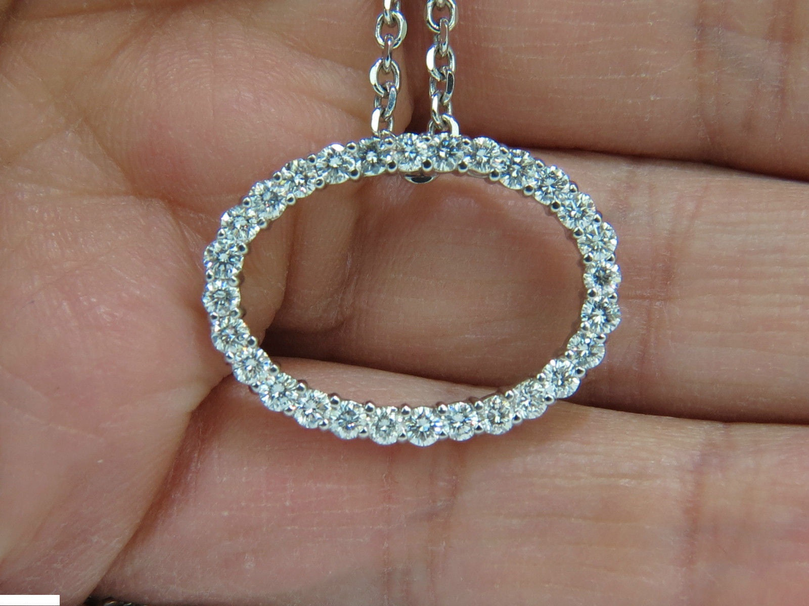 1.50CT Classic Oval Diamond Pendant G/VS with 14KT Gold Chain 27x20mm - Elegant Jewelry Gift for Women, Perfect for Anniversaries & Special Occasions