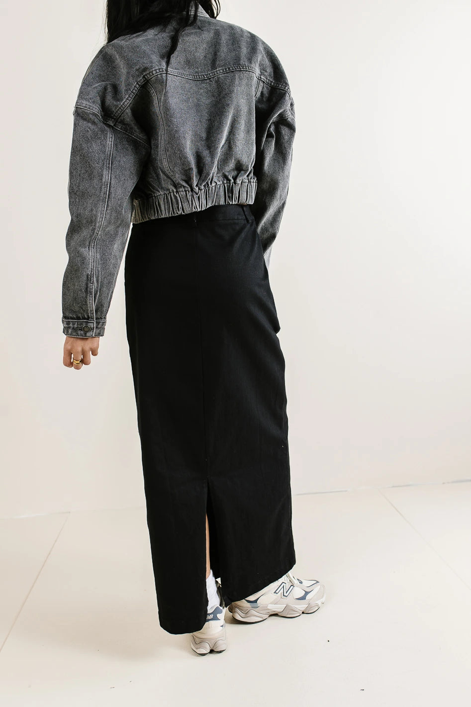 Madelynn Black Skirt for Women | Elegant A-Line Midi Skirt | Perfect for Office, Parties & Date Nights | FINAL SALE