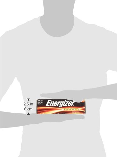 Energizer AA Alkaline Batteries 24 Pack - Long Lasting Power for Industrial Use, Toys, Flashlights & Emergency Kits