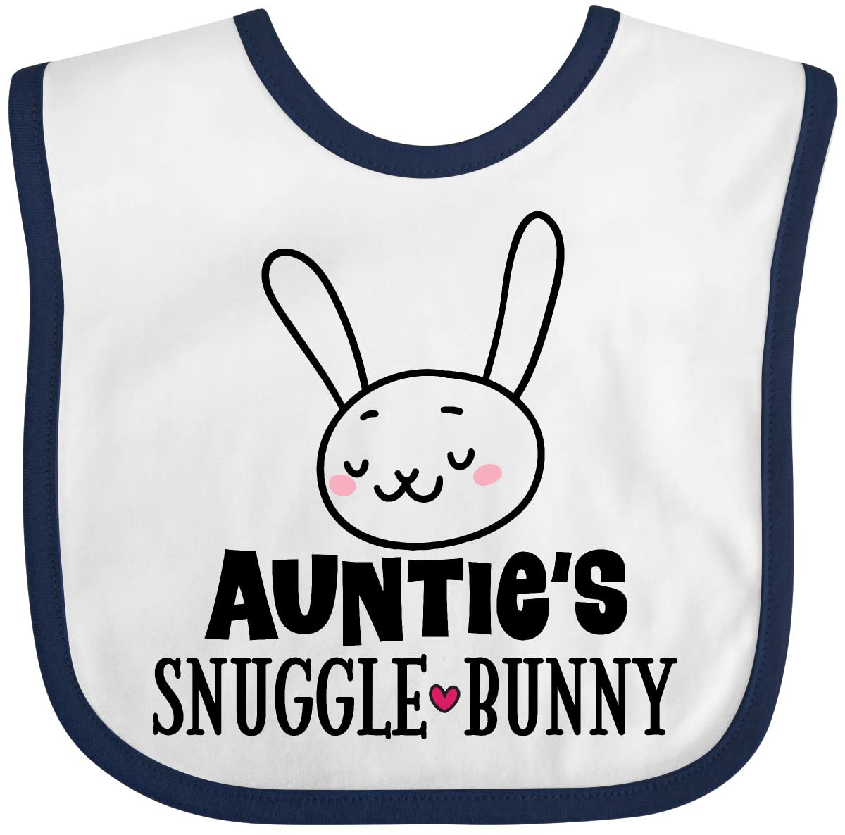Inktastic Auntie Snuggle Bunny Easter Baby Bib - Soft Cotton Bib for Infants & Toddlers - Perfect for Easter Outfits, Holiday Photos & Family Gatherings