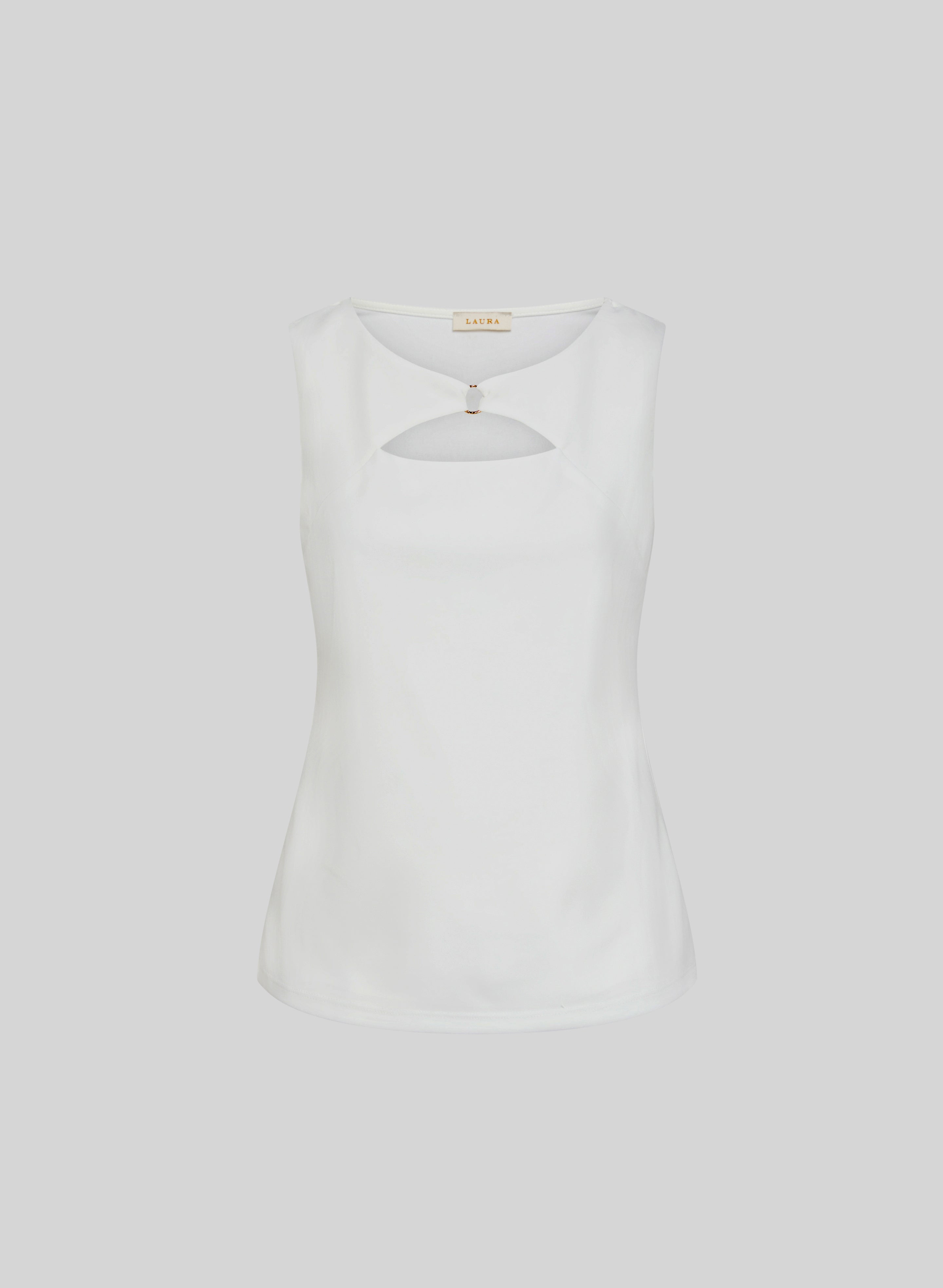 Cutout Detail Sleeveless Women's Top - Sexy Summer Crop Tops for Casual Wear, Night Out & Beach Party