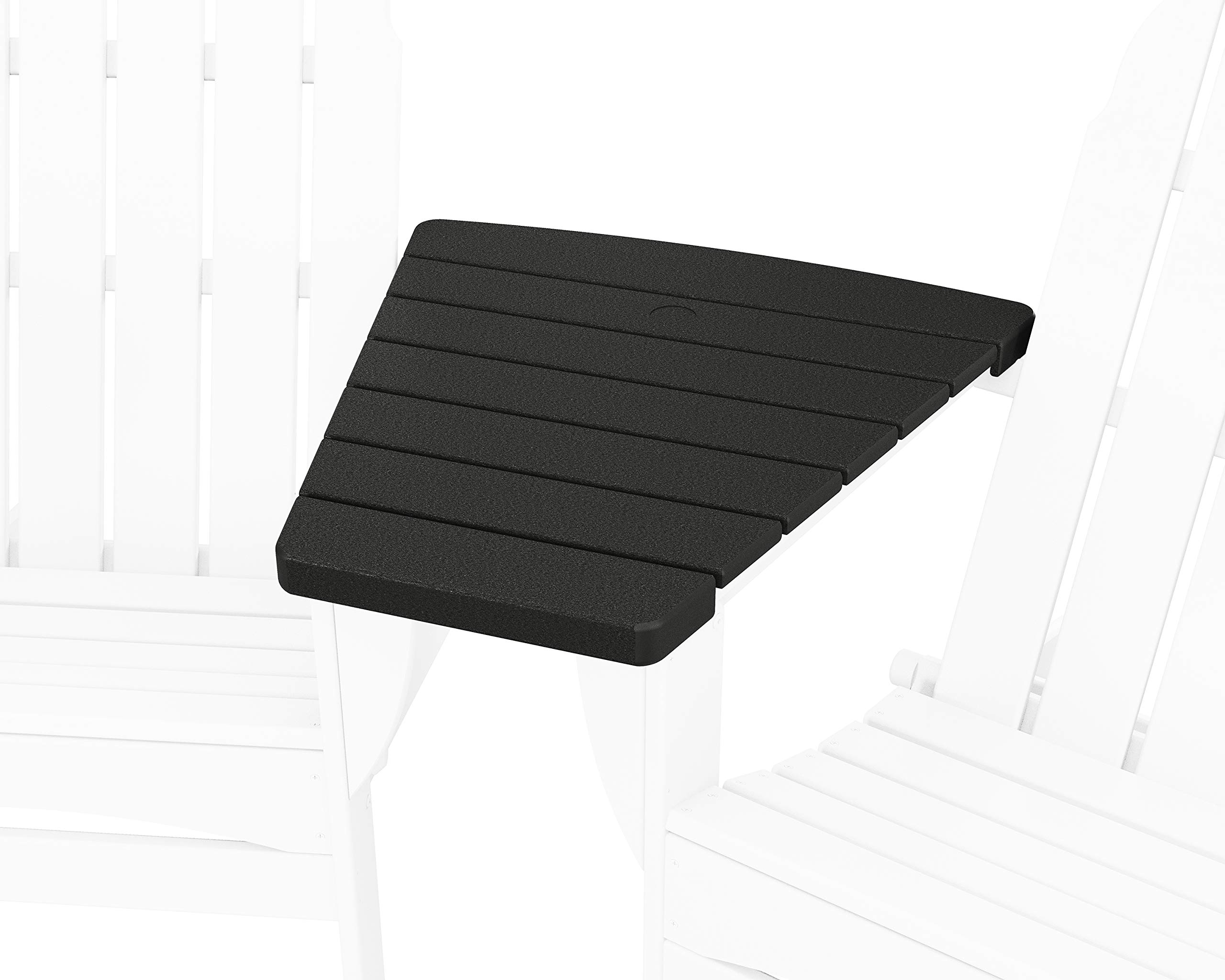 POLYWOOD® Black Outdoor Connecting Table - Durable Weather-Resistant Patio Furniture for Poolside, Deck, or Garden Dining