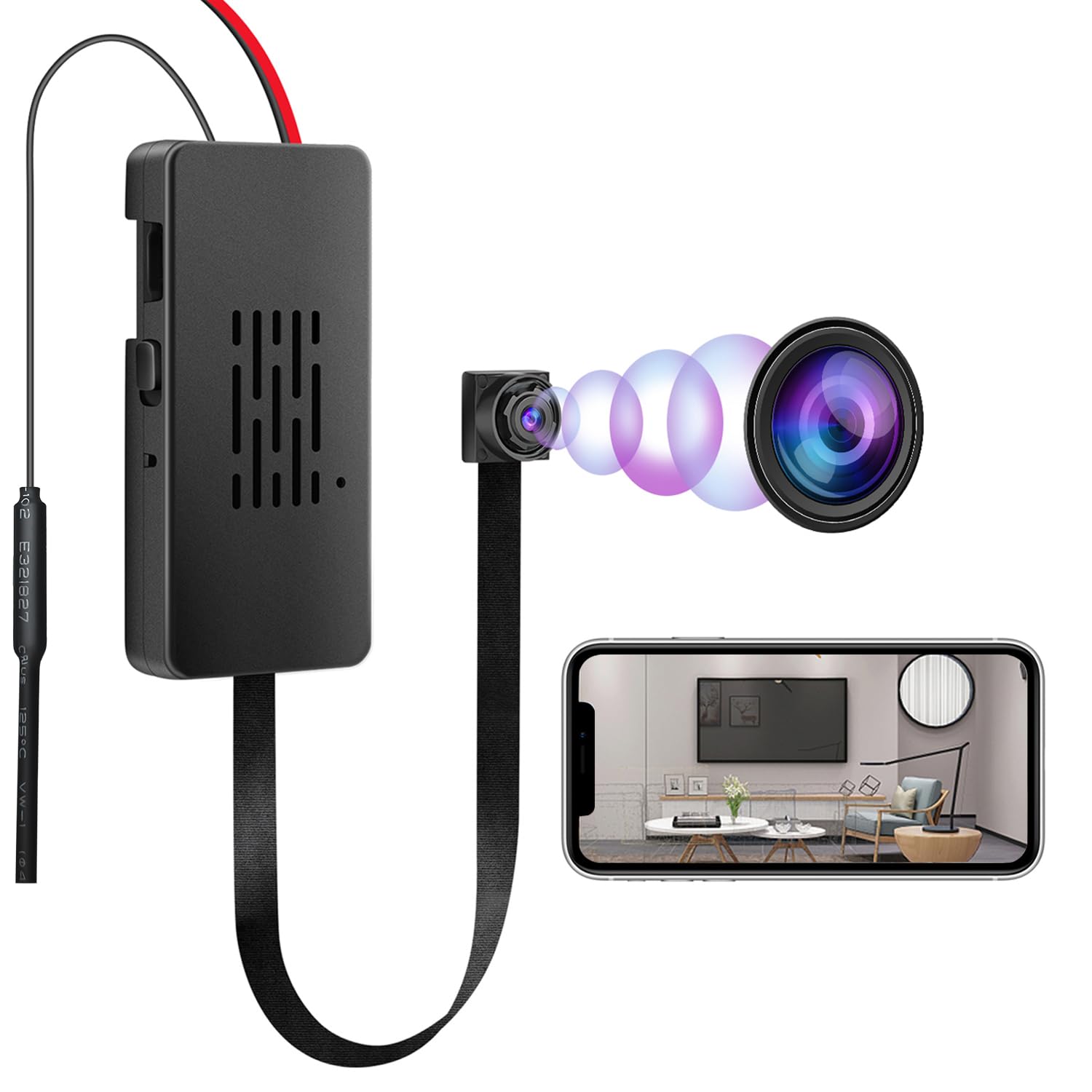 TDW Mini Camera - HD 1080P WiFi Security Camera with Live View & Mobile App | Indoor/Outdoor Surveillance for Home, Office & Baby Monitoring | Small Hidden Camera for Recording & Security