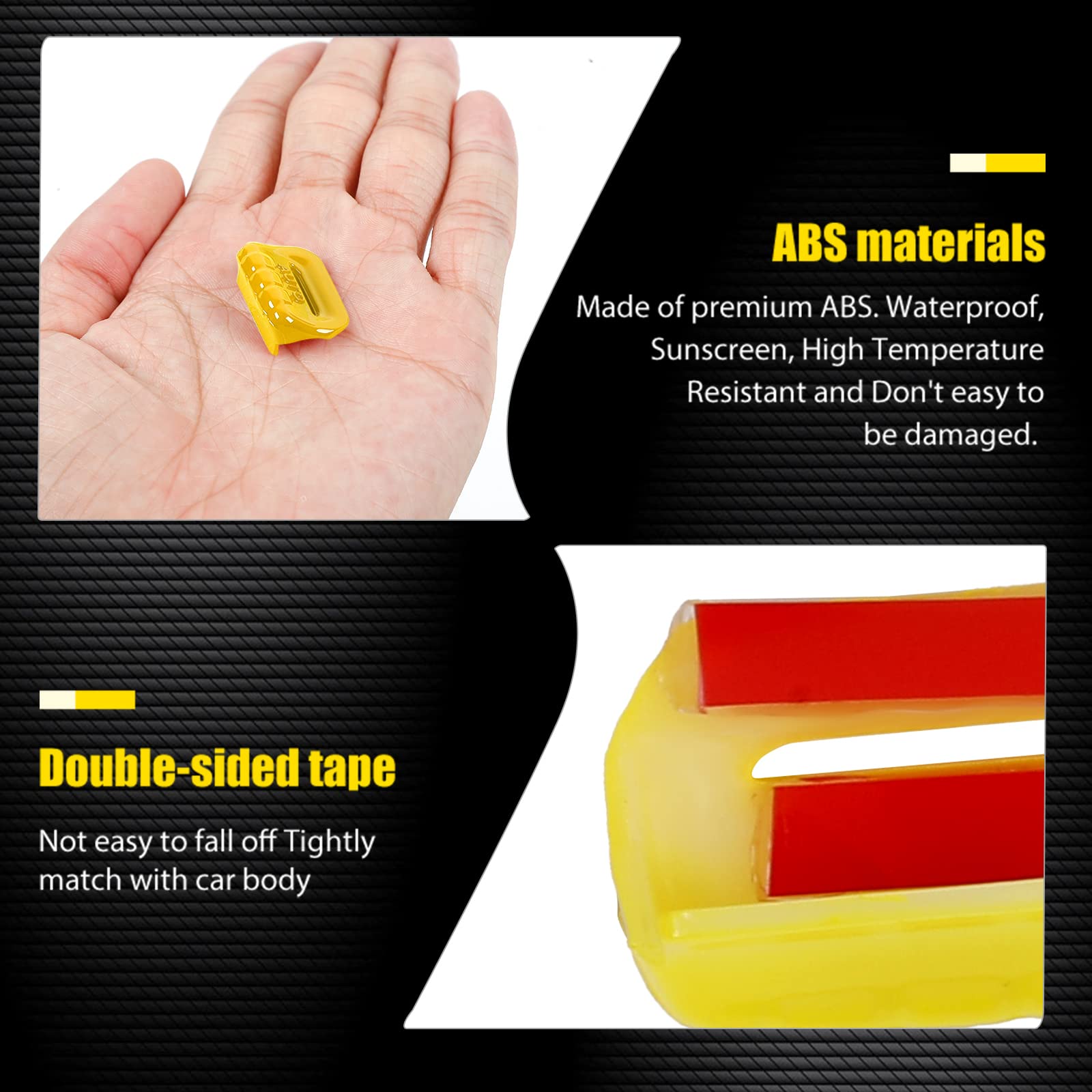 4PCS Yellow Window Switch Button Cover Trim Interior Accessories for Jeep Wrangler JL JLU Gladiator JT 2018-2024 - Upgrade & Protect Your Car Interior (Perfect for Off-Roading & Daily Driving)