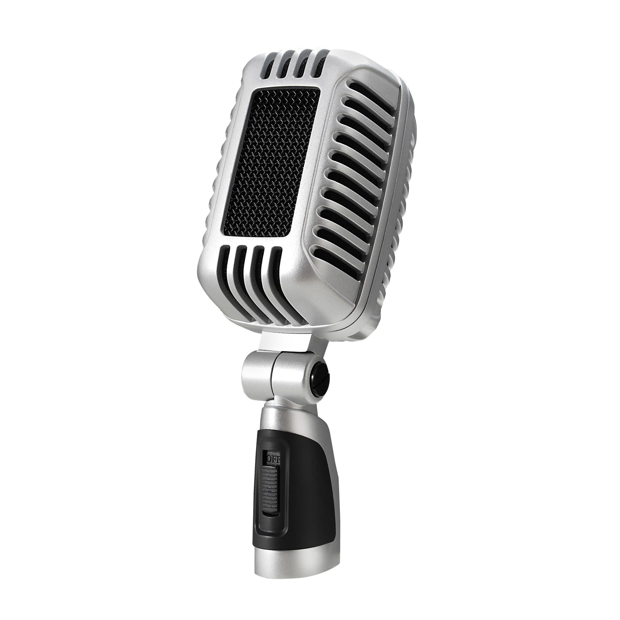 CAROL CLM-101 Professional Vintage Wired Microphone - Dynamic Supercardioid Mic with Dual Capsules for Singing, Karaoke & Stage Performances - Includes Mic, Storage Bag & Switch (Cable Sold Separately) - Black - Perfect for Home Studios, Live Gigs & Vocal Recordings