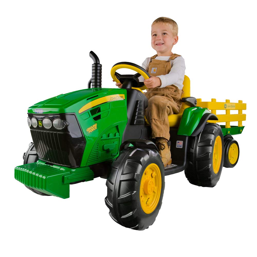 Peg Perego Ground Force & Ground Loader Replacement Wheel Set - Front & Rear Wheels for Kids Ride-On Toys | Durable Black Wheels for Outdoor Play & Backyard Fun
