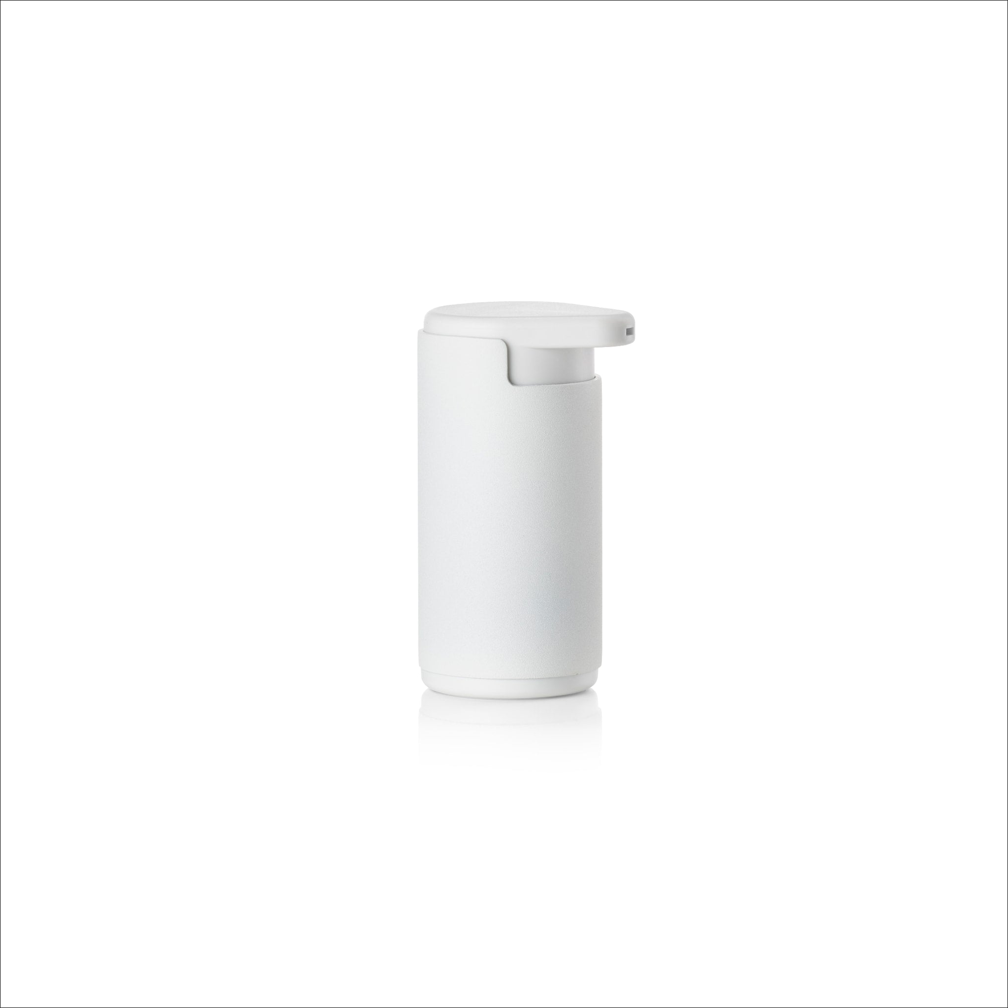 ZONE DENMARK 200ml White Rim Soap Dispenser - Modern Bathroom & Kitchen Liquid Soap Pump for Countertop Decor