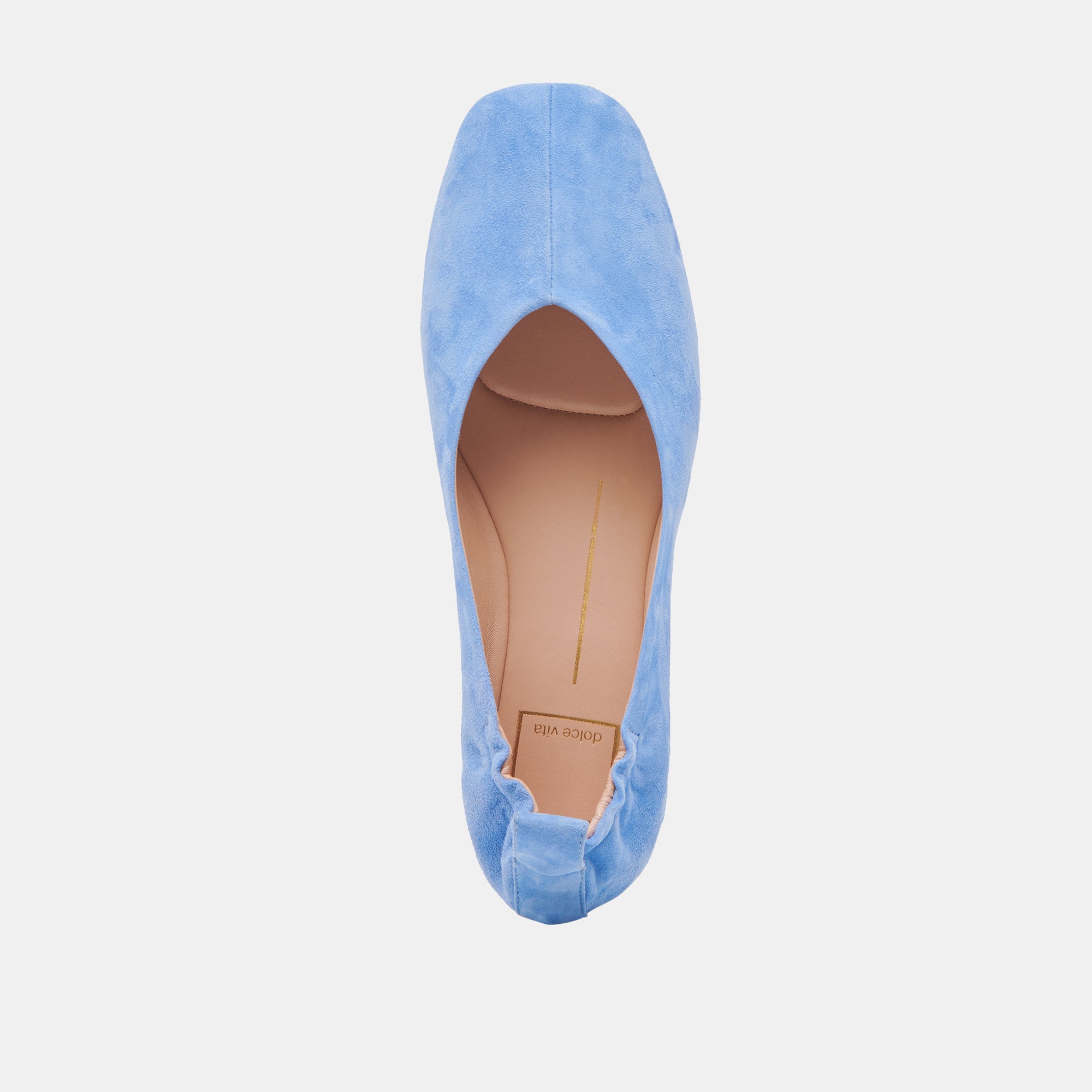 VINNIE Women's Ballet Flats - Dusty Blue Suede Slip-On Shoes for Comfort & Style | Perfect for Work, Casual Wear & Travel