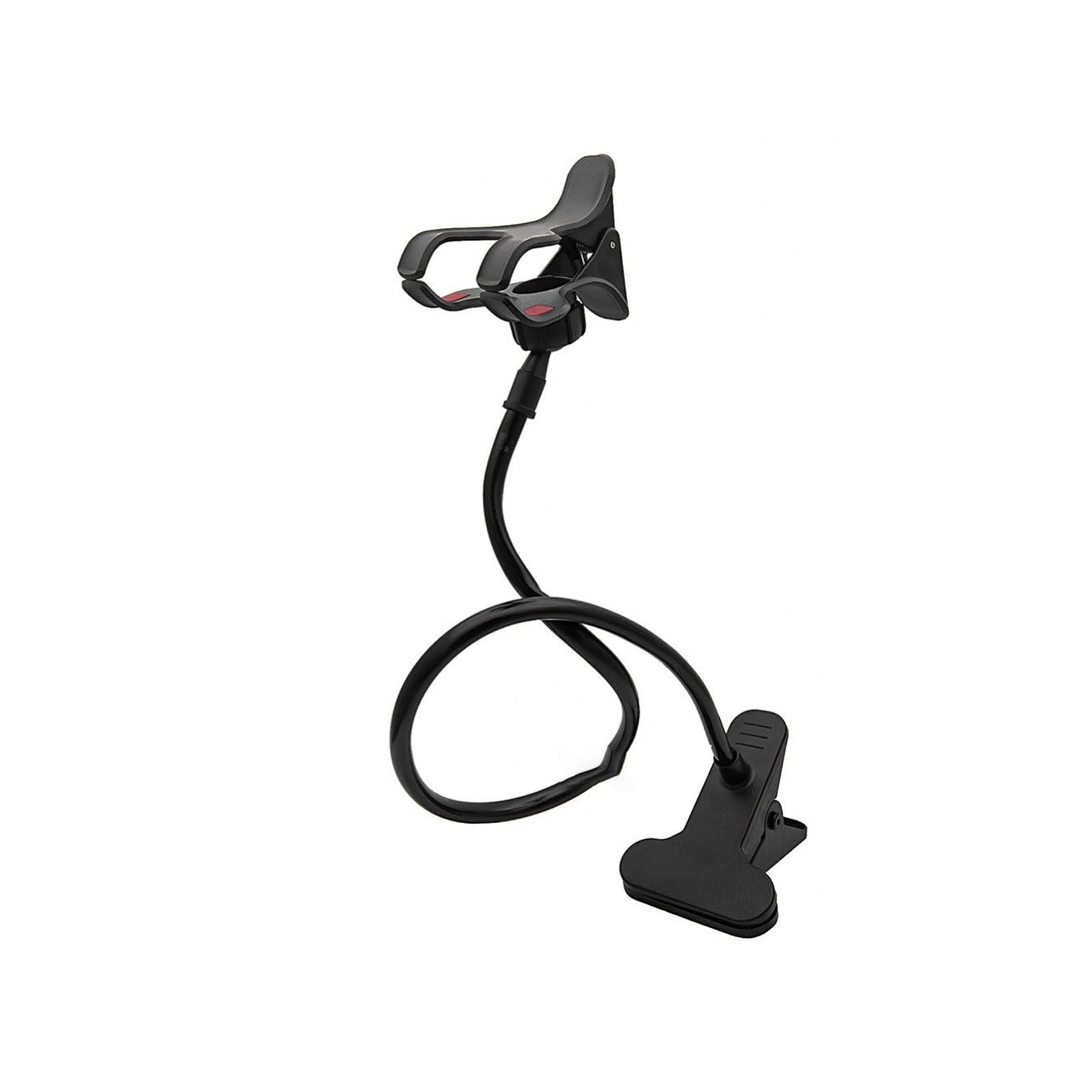 Flexible Gooseneck Phone Stand Holder with Clip - Adjustable Lazy Mobile Phone Mount for Bed, Desk & Table - Perfect for Watching Videos, Reading & Hands-Free Calling