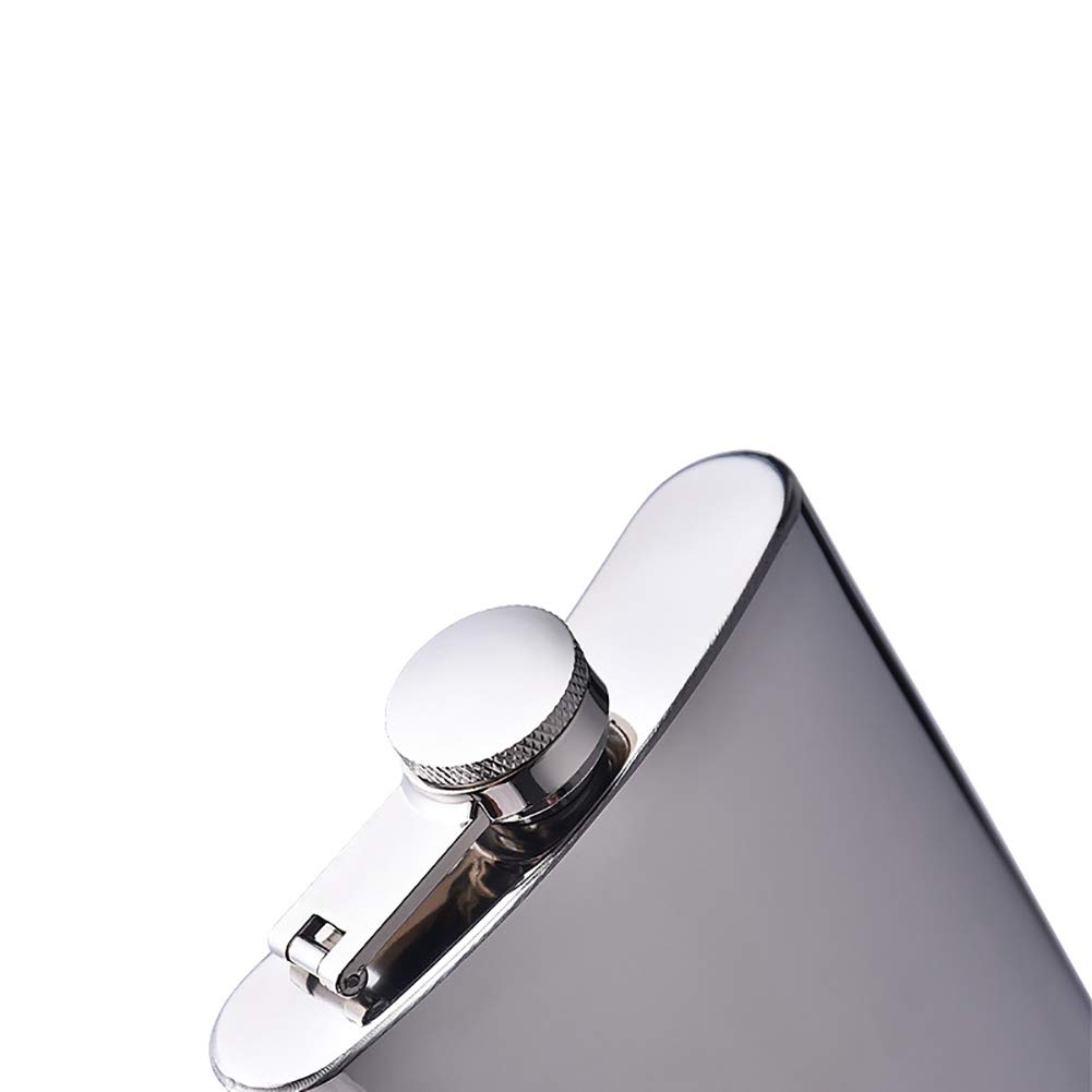 Premium 10oz Stainless Steel Hip Flask with Funnel - Leakproof Portable Liquor Flask for Whiskey, Bourbon & Vodka - Perfect for Outdoor Adventures, Camping, Travel & Gifts