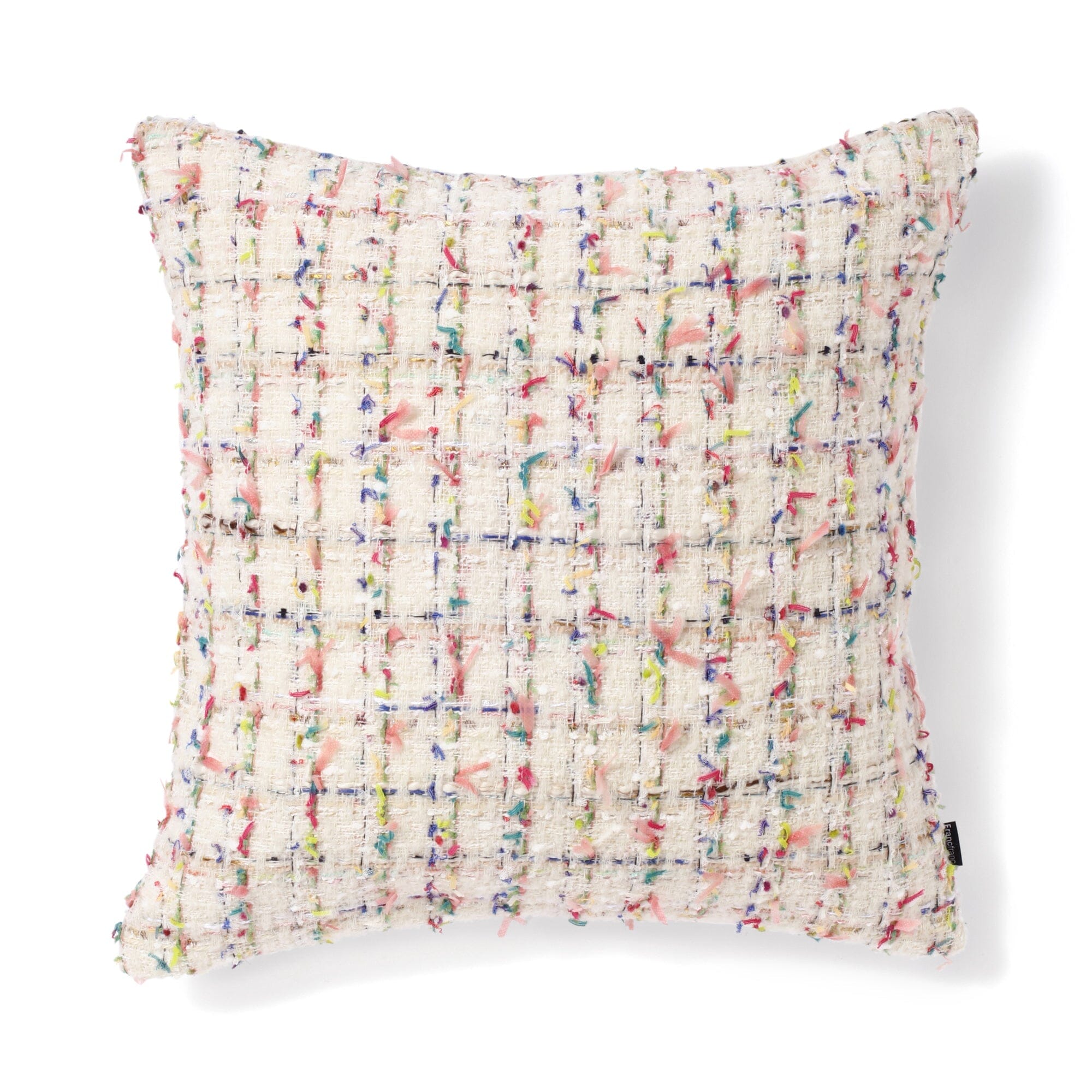 Elegant Tweed Cushion Cover 18x18 Inches - Multi-Color Bohemian Style Decorative Pillow Case for Sofa, Bed, Living Room & Home Decor