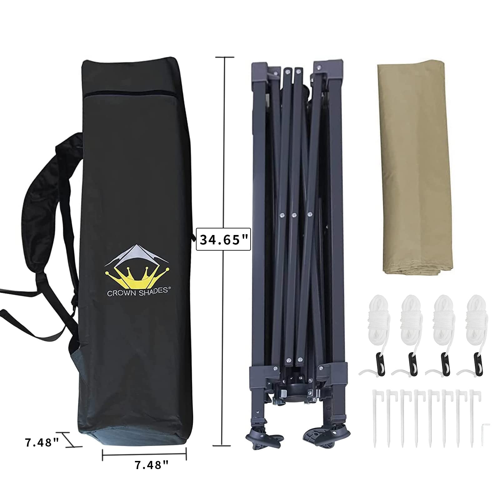 6.5x6.5ft Pop Up Canopy Tent with Carry Bag - Beach & Sports Shelter for Outdoor Events