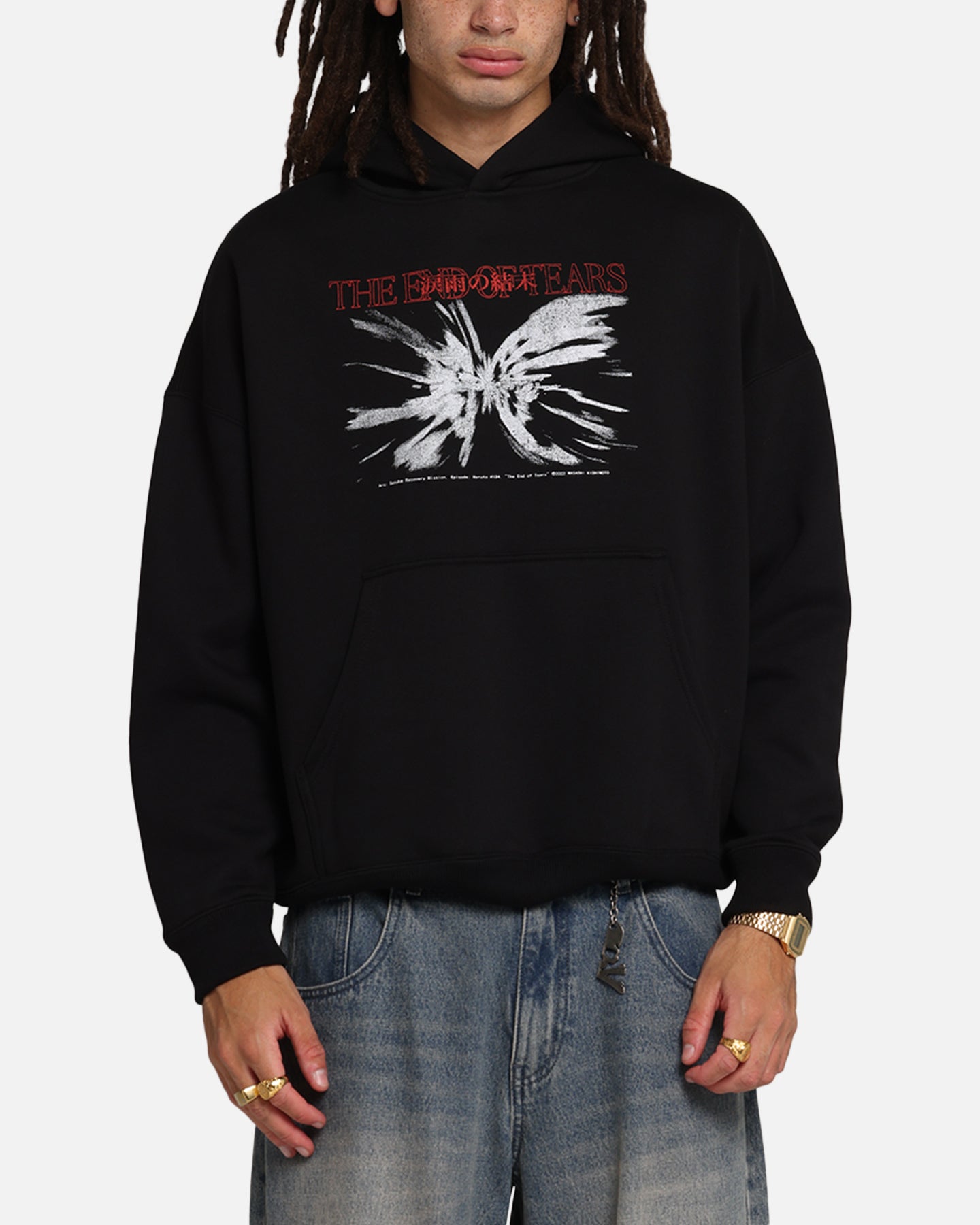 73 Studio X Naruto The End Of Tears Premium Hoodie Black - Anime Cosplay Hooded Sweatshirt for Men & Women - Perfect for Conventions, Gifts, and Casual Wear