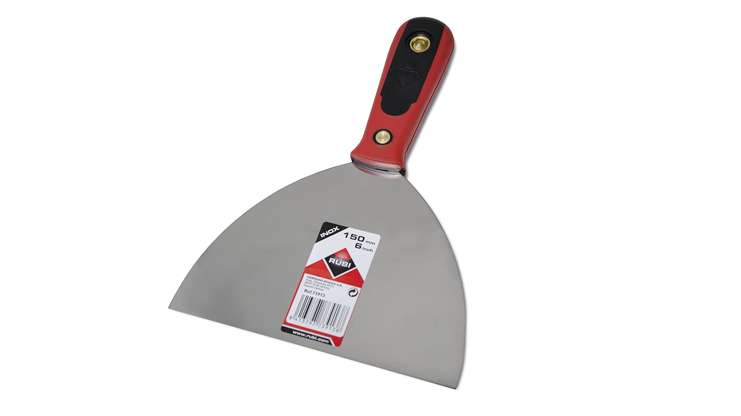 Rubi 73913 Professional Tiling Trowel - 150mm (6 Inch) Grey Ceramic Tile Spatula for Floor and Wall Installation - Perfect for DIY Home Renovation and Professional Tile Projects