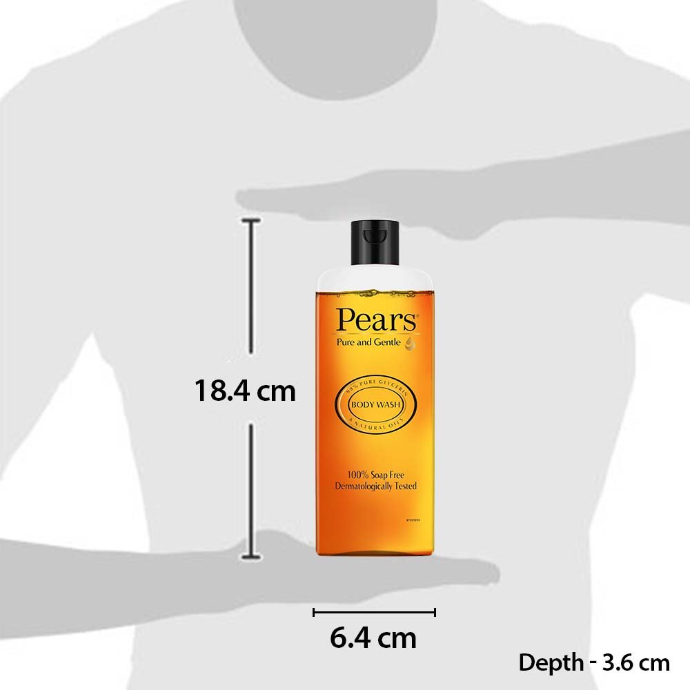 Pears Pure & Gentle Body Wash for Sensitive Skin - 250ml | Moisturizing & Hypoallergenic Cleanser for Daily Shower & Bath | Ideal for Dry Skin Care Routine