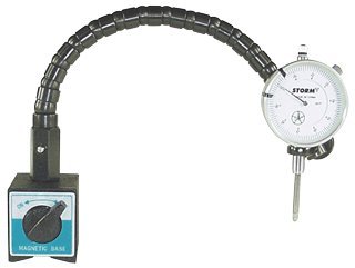 Precision Dial Indicator Set with Flexible Arm & Magnetic Base - On/Off Switch for Accurate Measurements in Automotive, Machining & Engineering Works