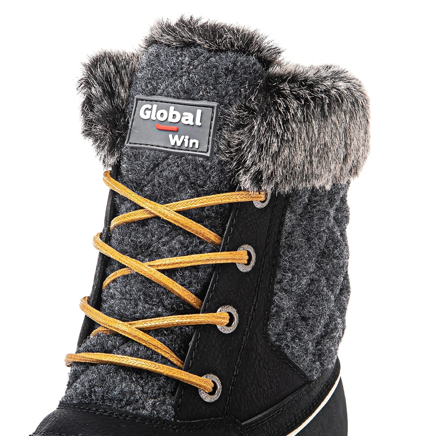 GLOBALWIN Women's Winter Ankle Boots - Waterproof Snow Boots for Women, Warm Fur Lined Slip Resistant Shoes - Perfect for Snowy Weather, Outdoor Hiking & Winter Fashion